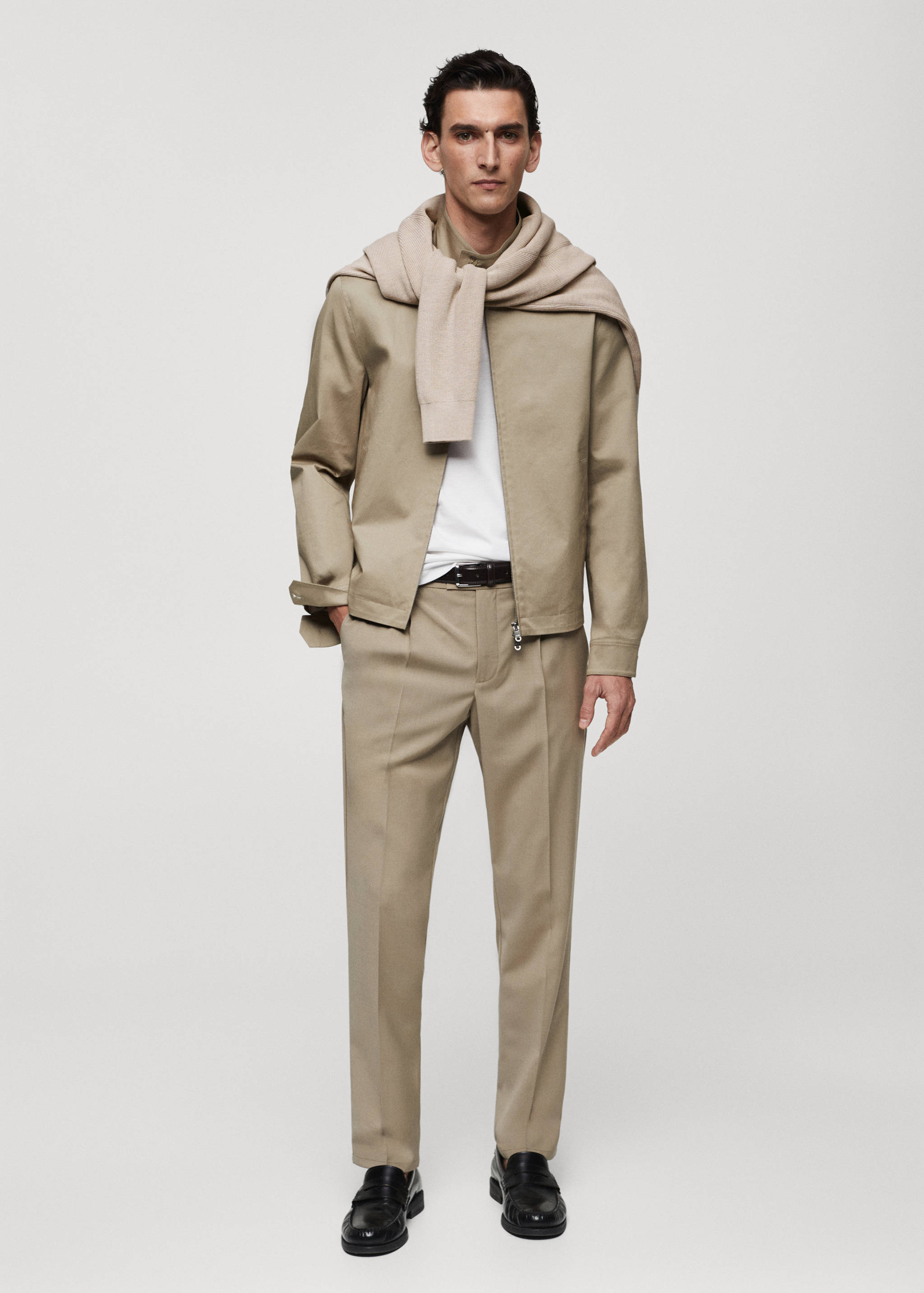 Chaqueta algodón cremallera - Plano general