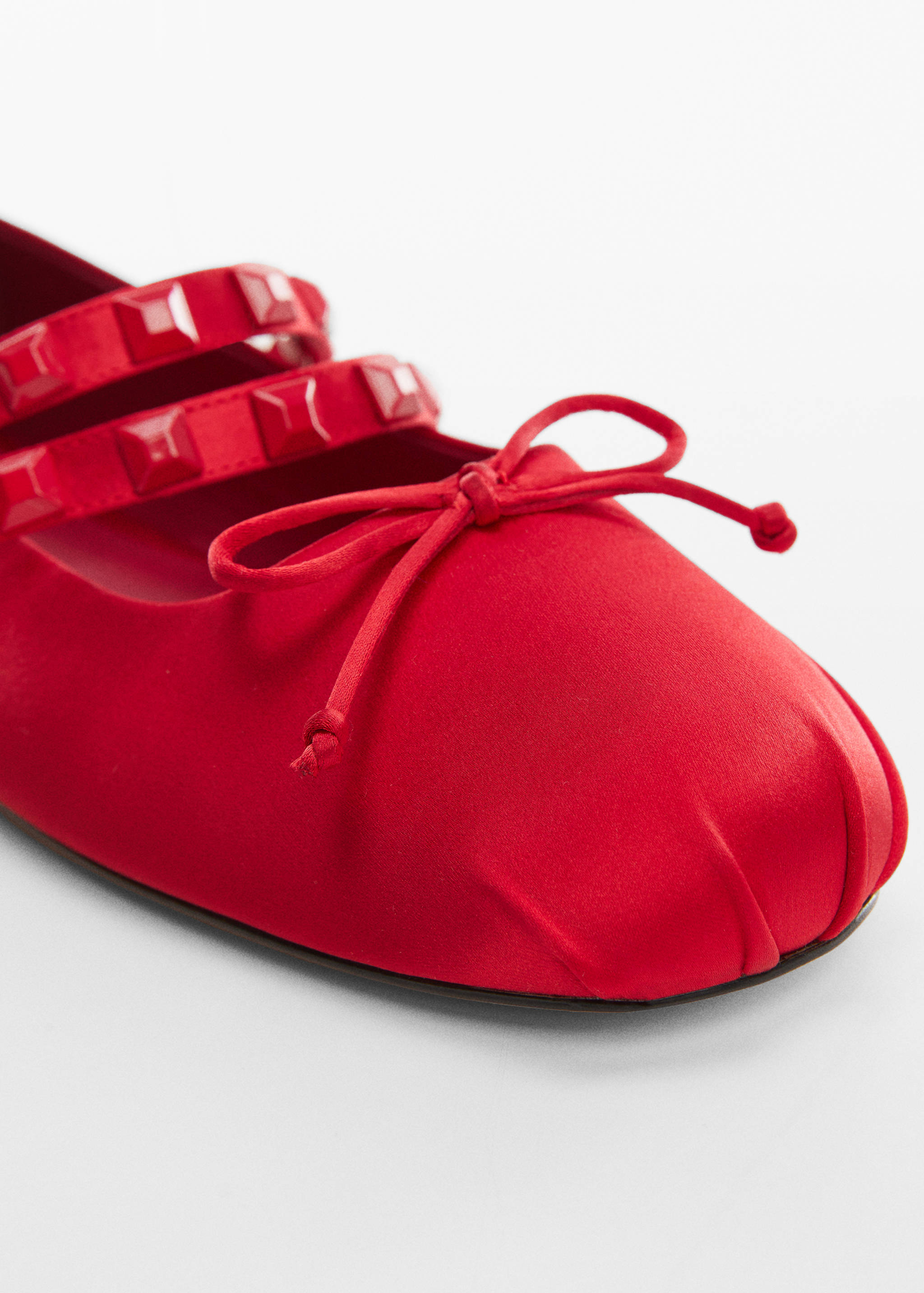 Satin ballet flats with studs - Details of the article 2