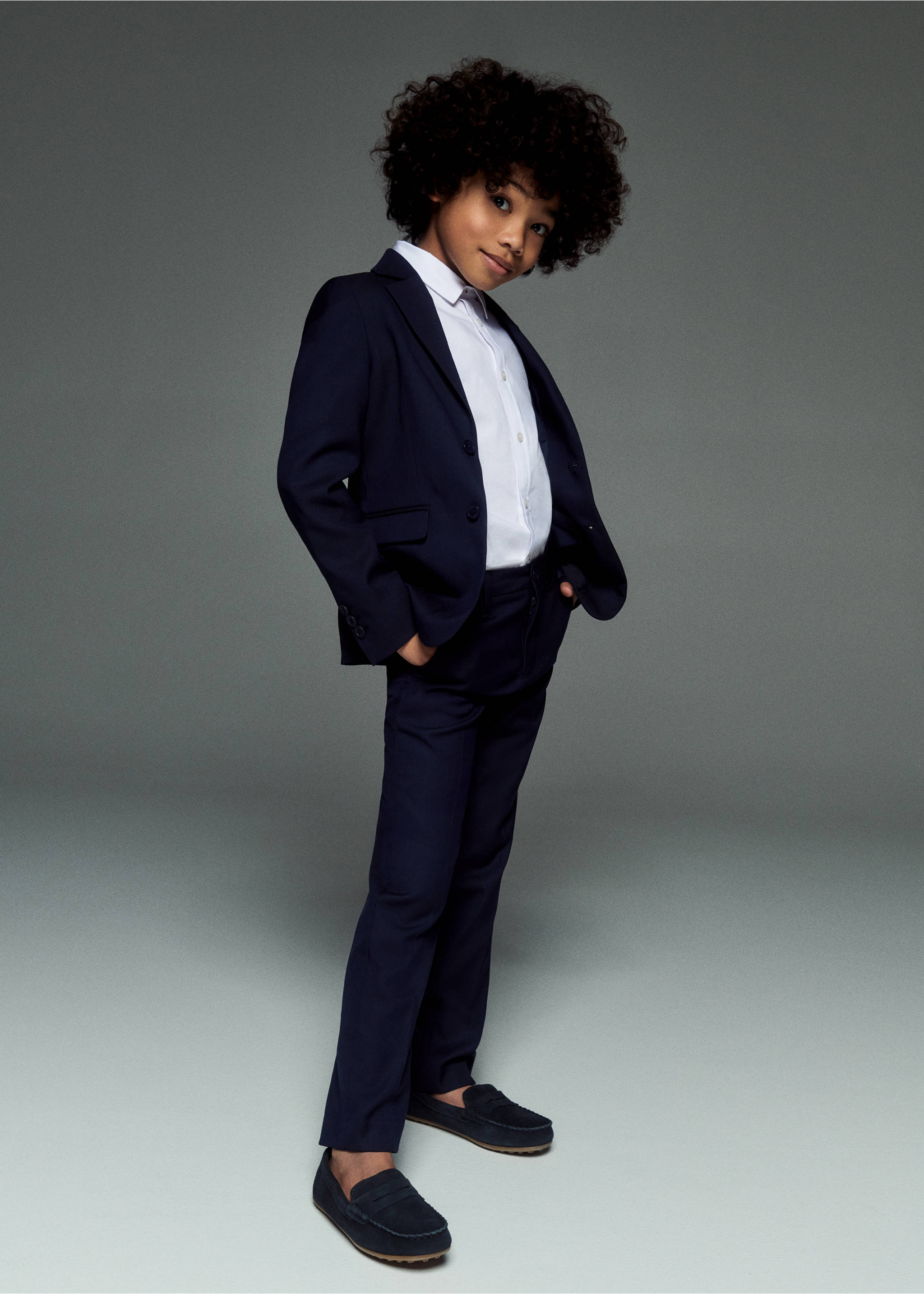 Pockets suit blazer - Details of the article 7, Dark Navy. Ref: 67044451-00.