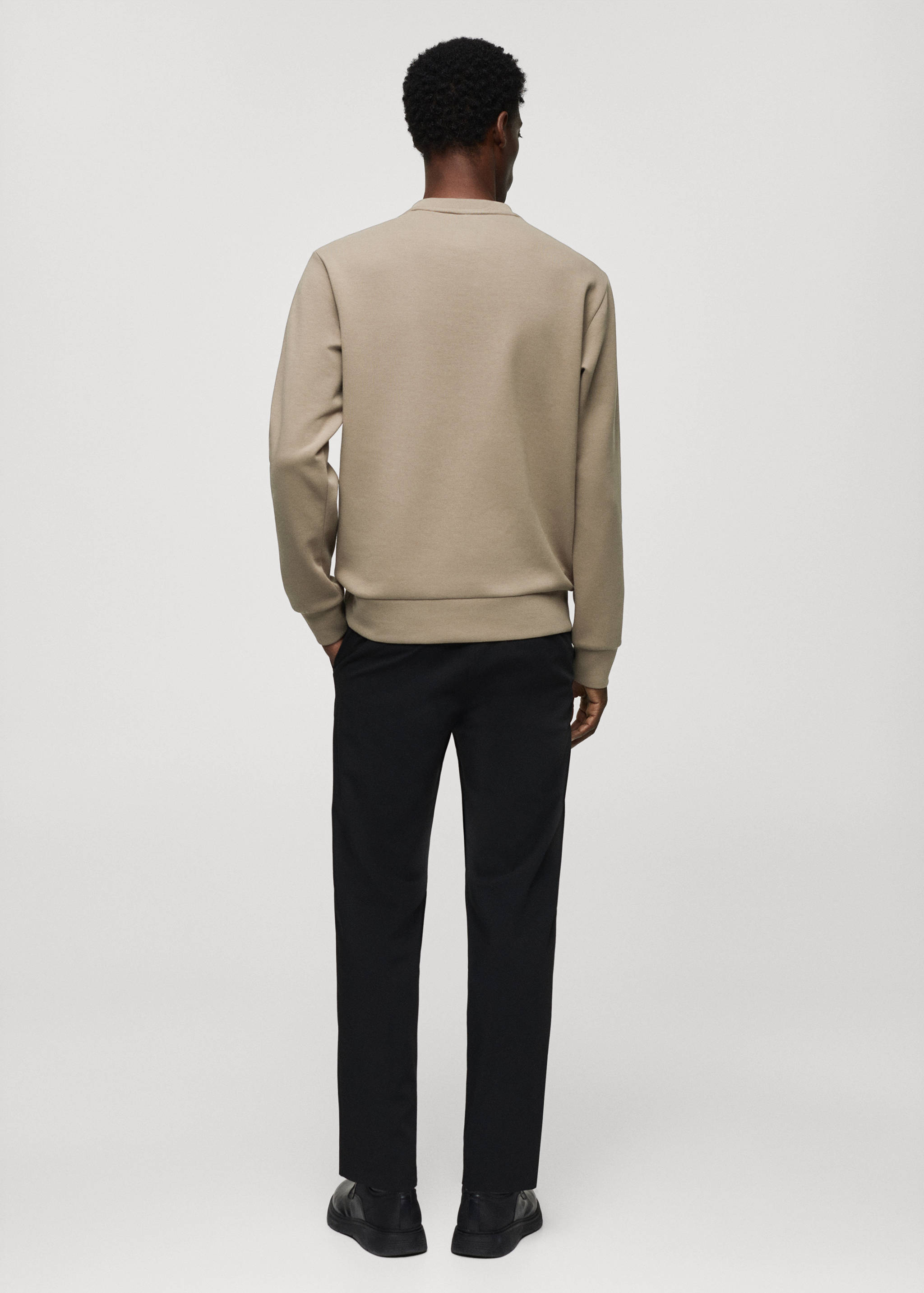 Quick-Dry-Sweatshirt mit Reliefmuster - Rückseite des Artikels