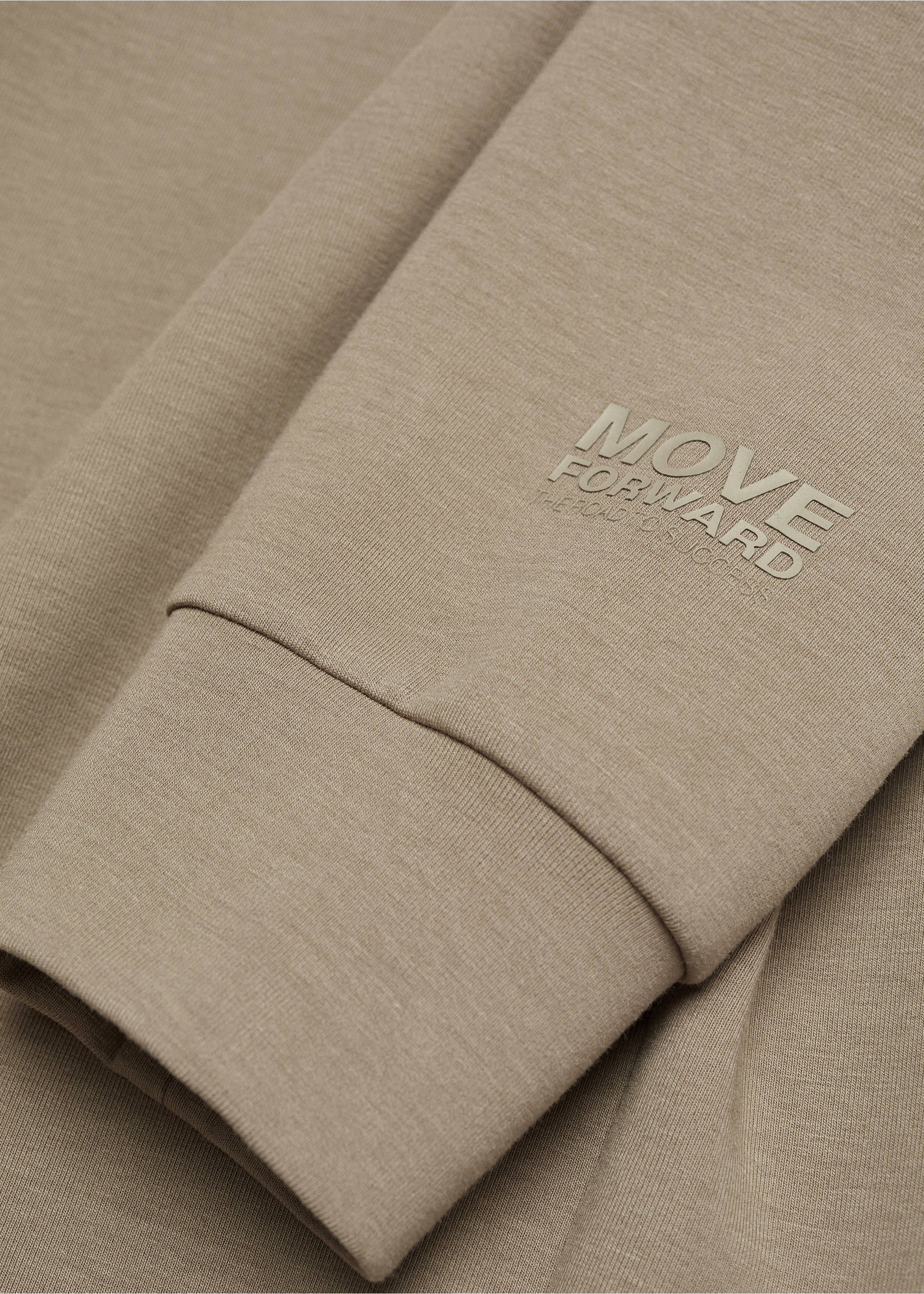 Quick-Dry-Sweatshirt mit Reliefmuster - Detail des Artikels 8, Mittelbraun. Ref: 67044454-00.