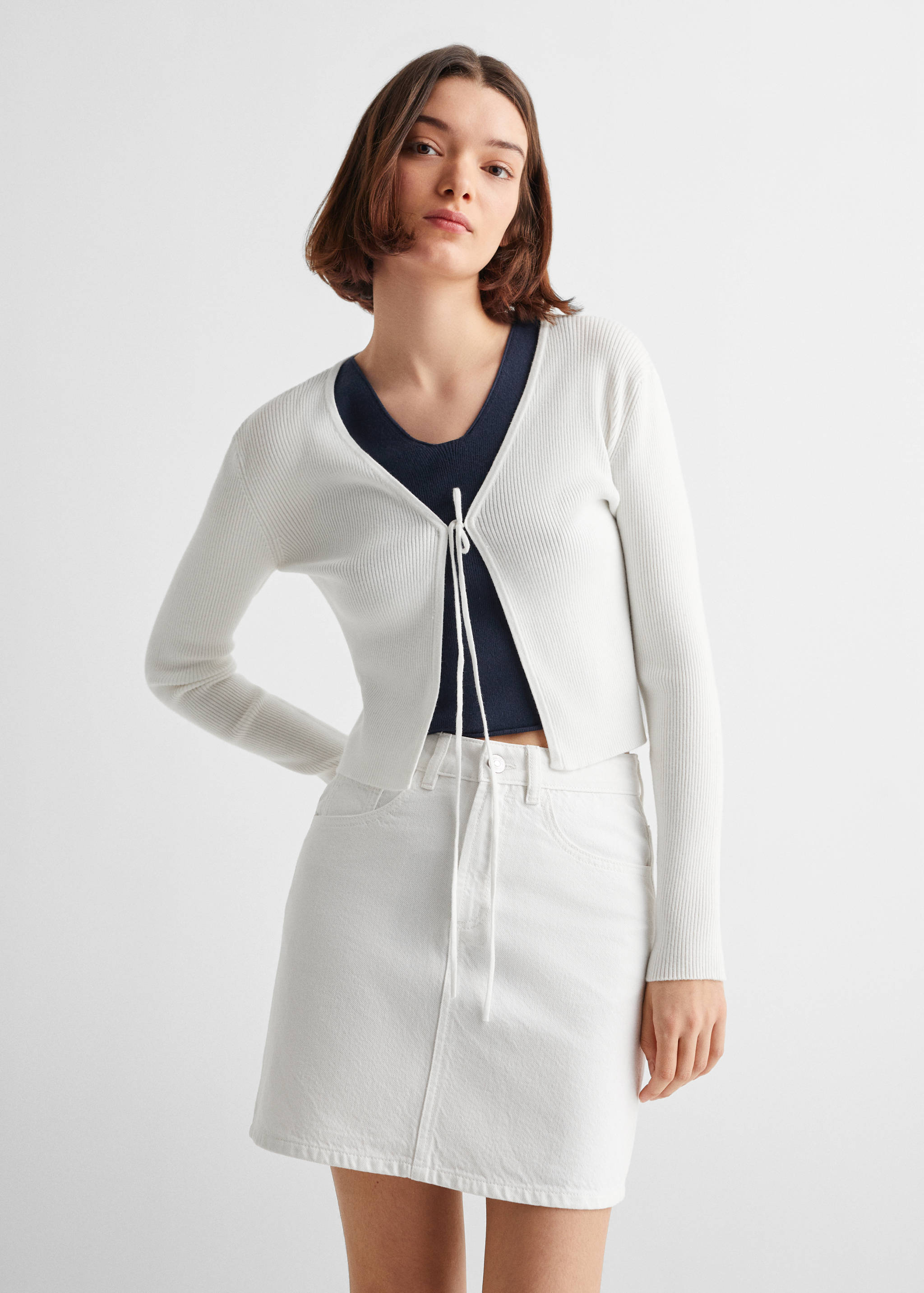 Denim mini-skirt - Medium plane