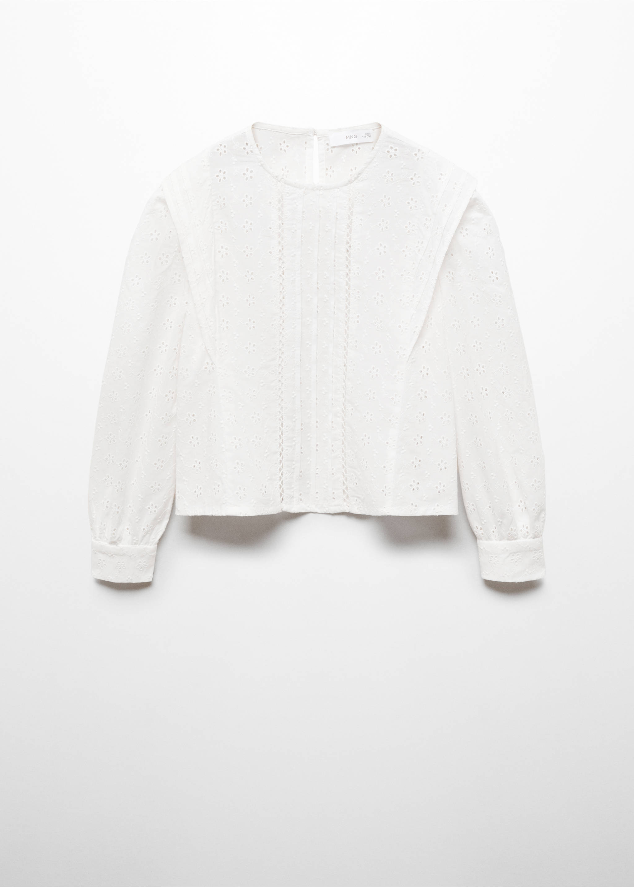 Floral embroidery blouse - Article without model, White. Ref: 67044467-00.