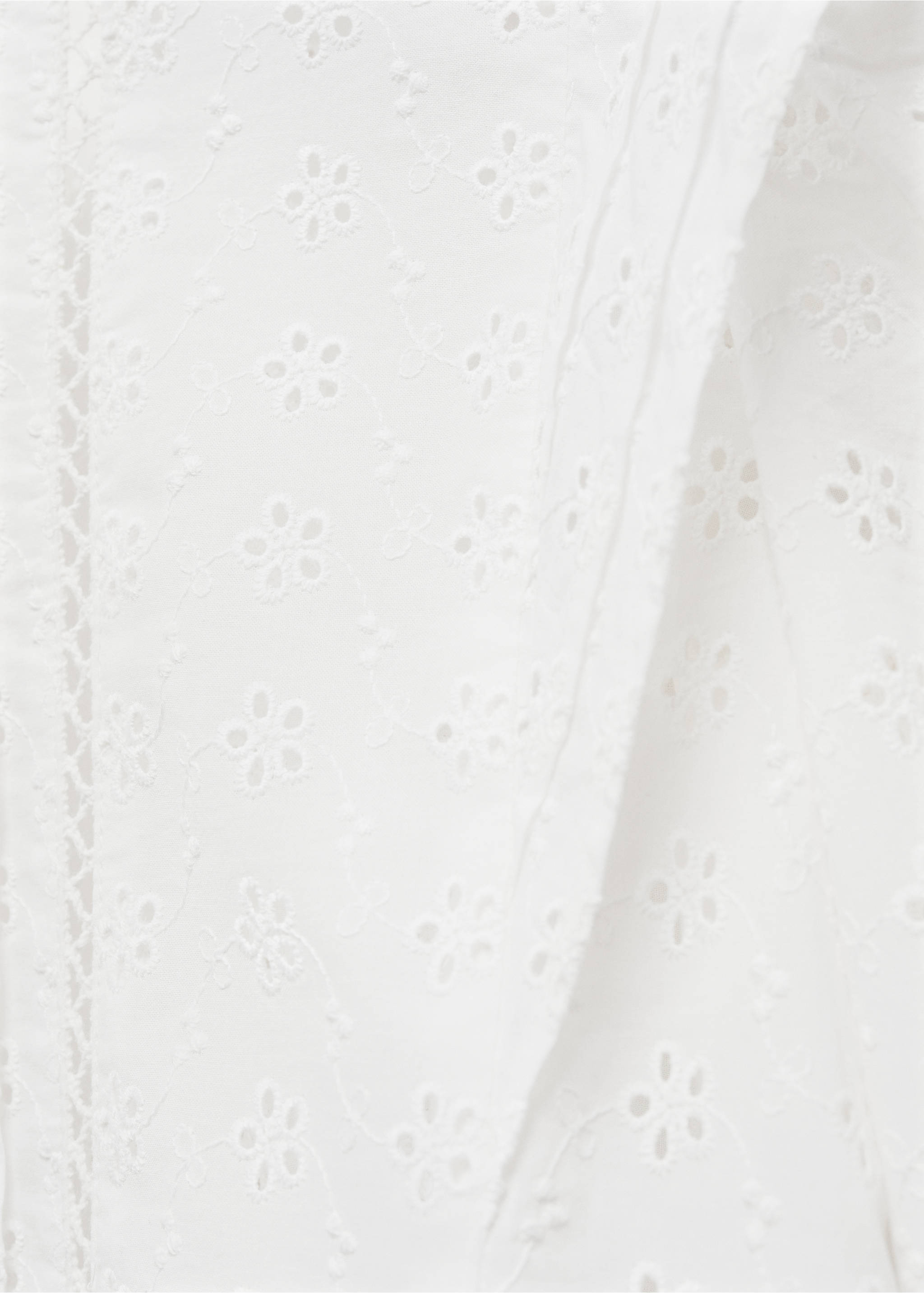 Floral embroidery blouse - Details of the article 8, White. Ref: 67044467-00.