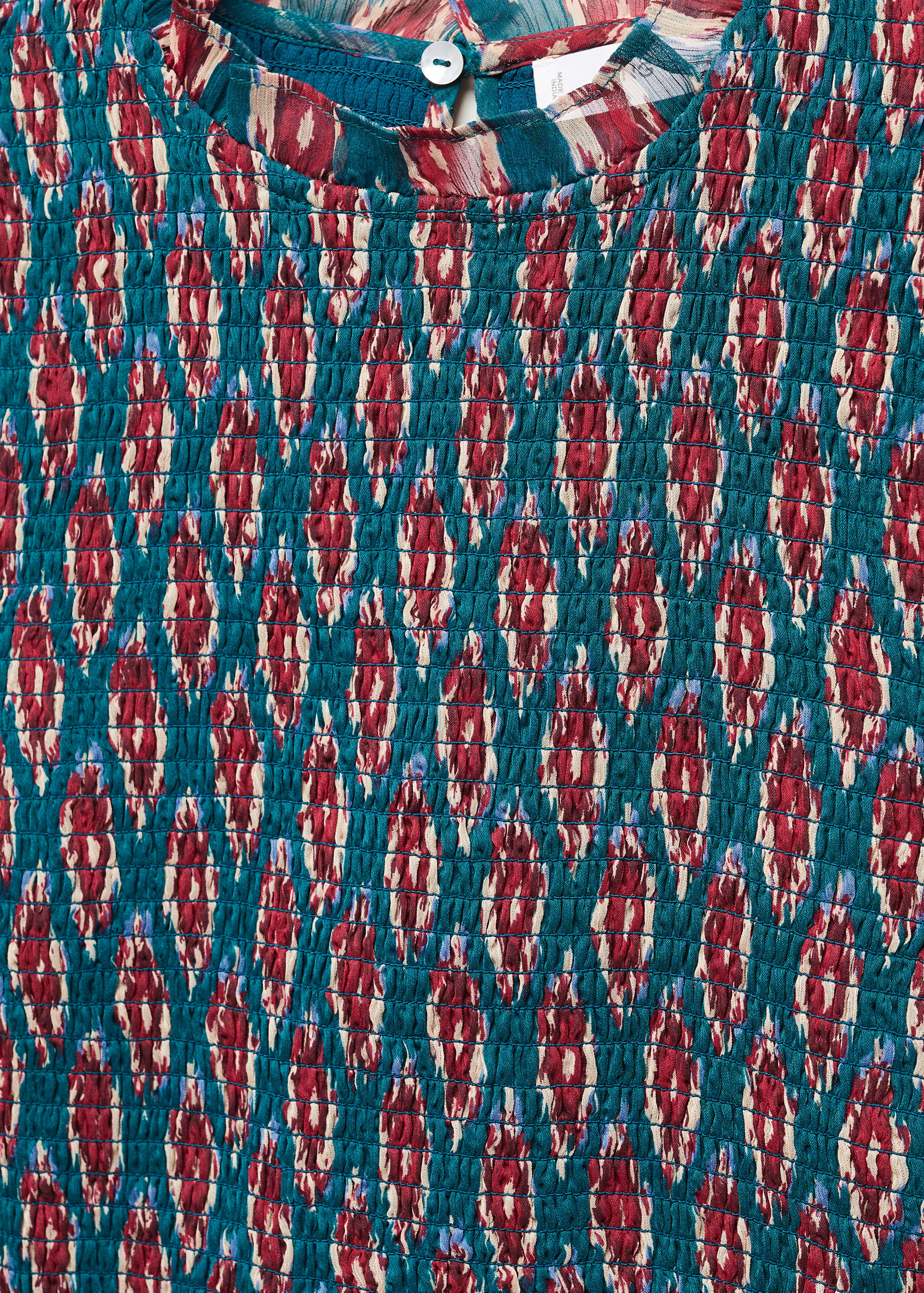 Blusa enrugada de manga com folho - Pormenor do artigo 8