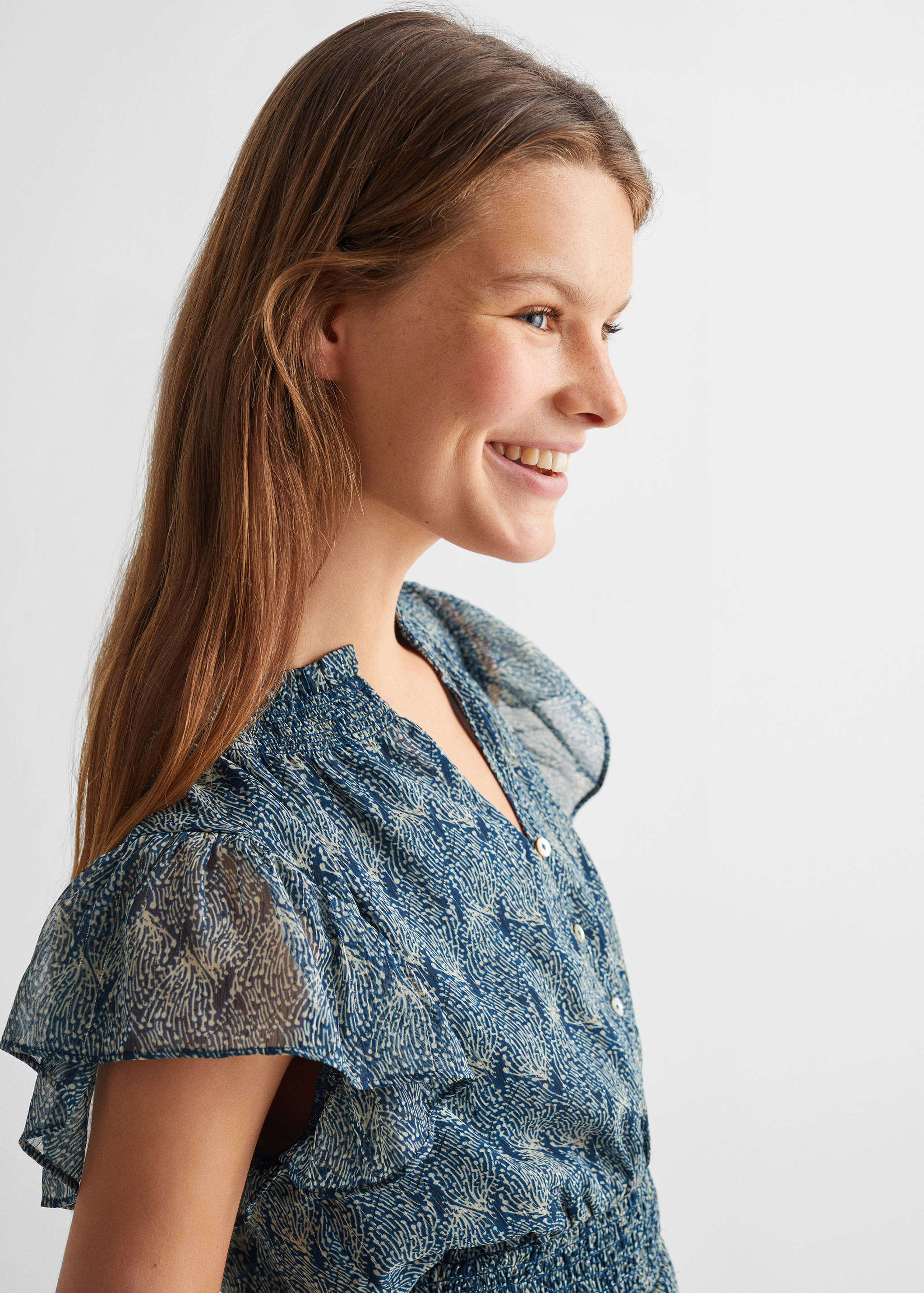 Vestido estampado volantes - Detalle del artículo 1