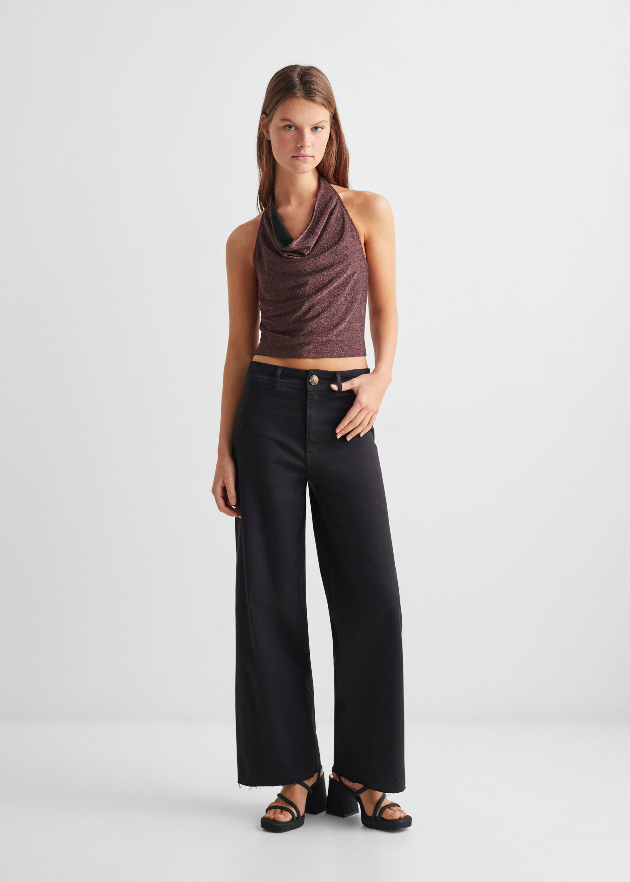 Metallic halter top - General plane