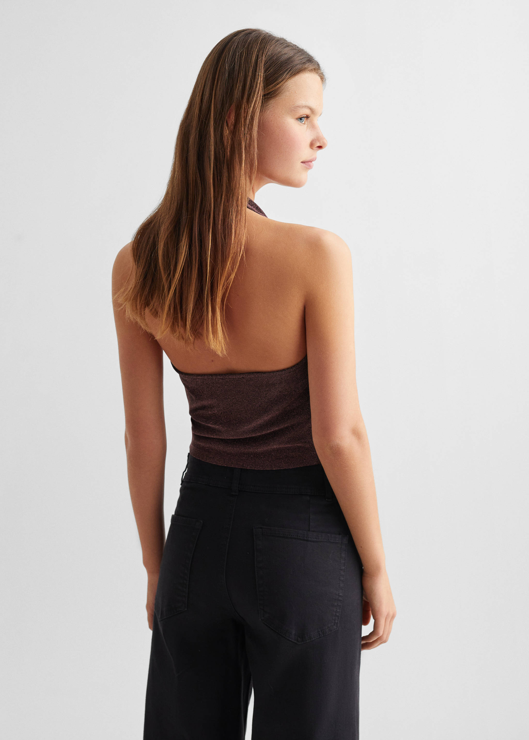 Metallic halter top - Reverse of the article