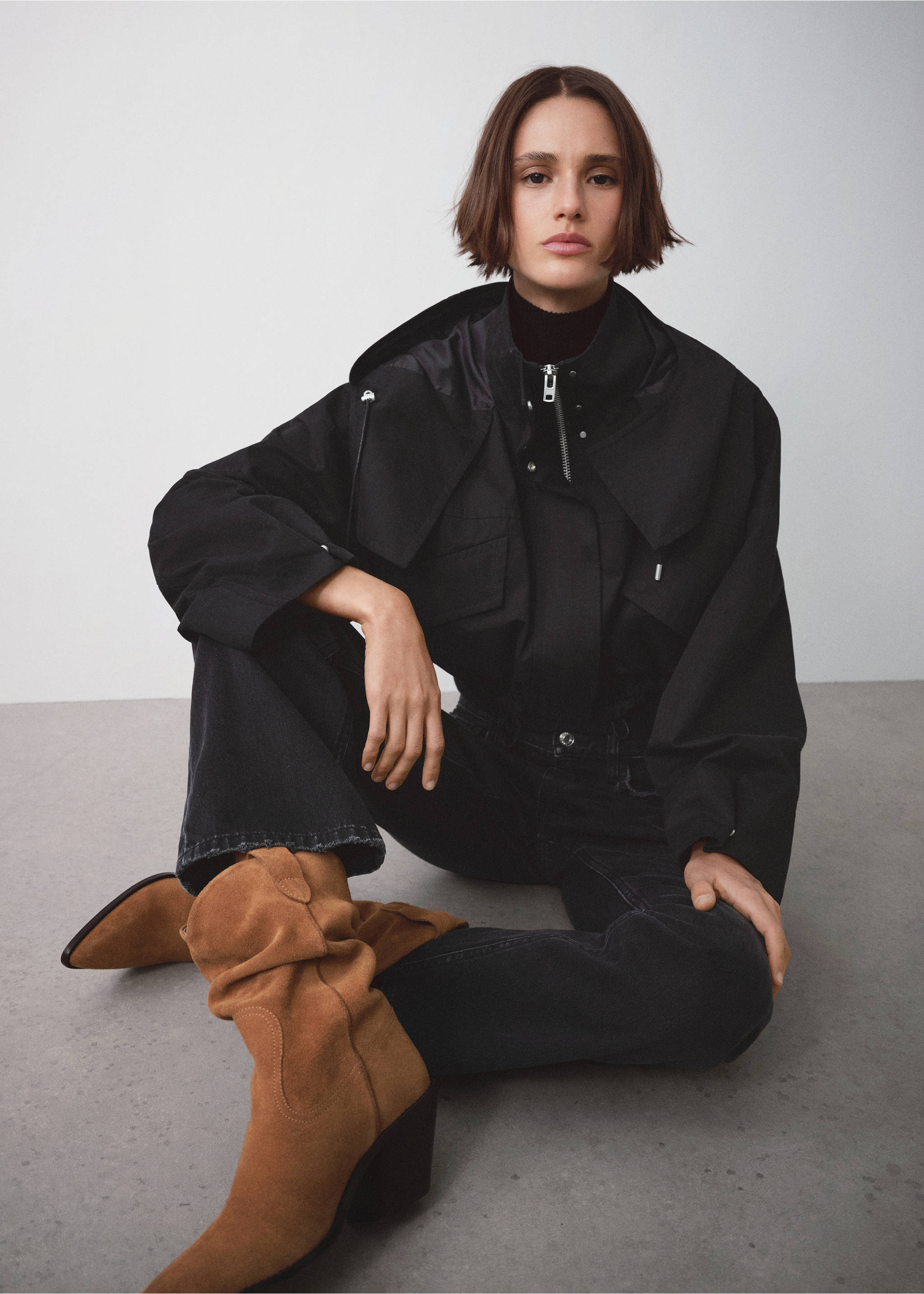 Suede leather ankle boots - General plane, Medium Brown. Ref: 67044477-00.