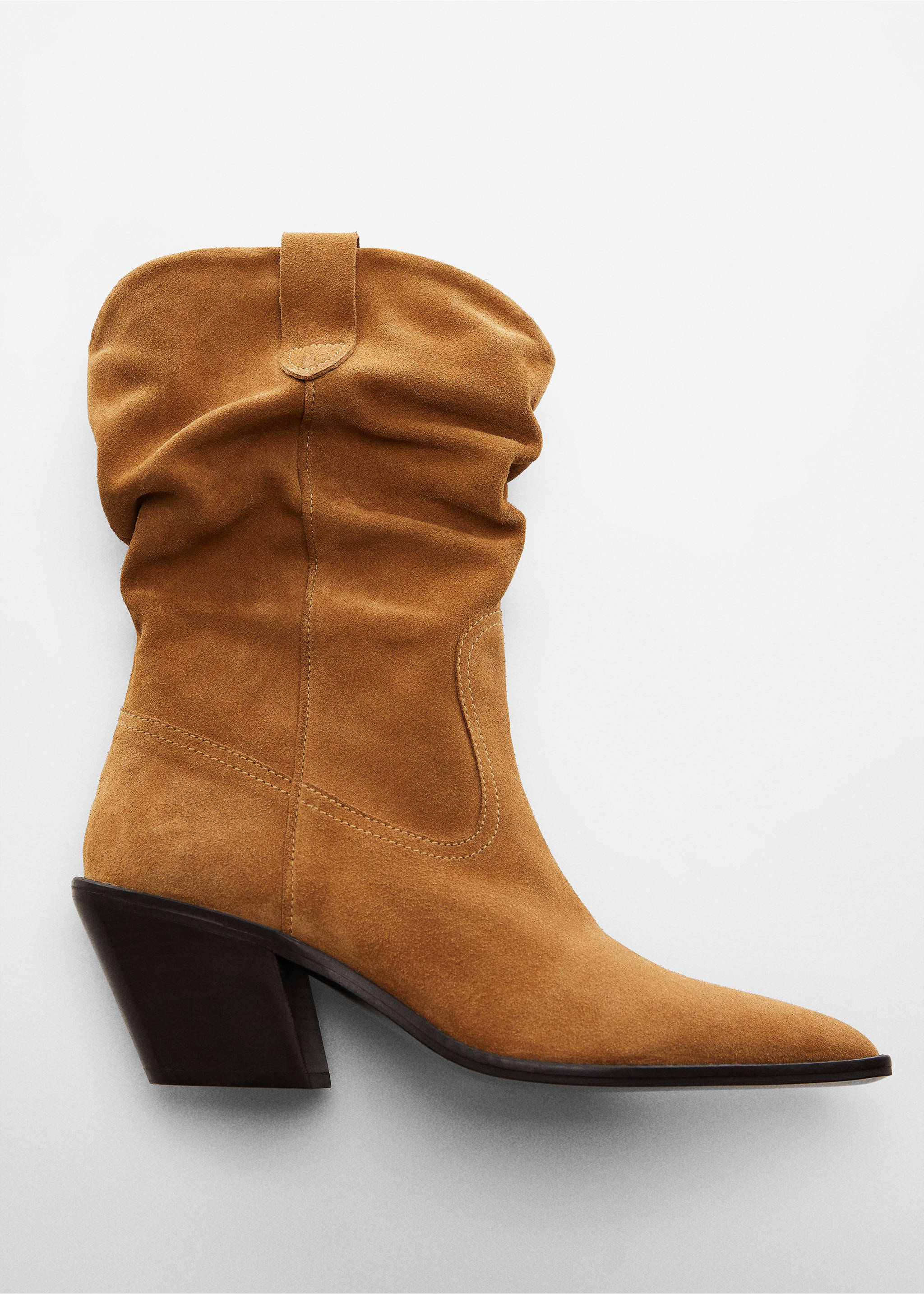 Suede leather ankle boots - Details of the article 5, Medium Brown. Ref: 67044477-00.