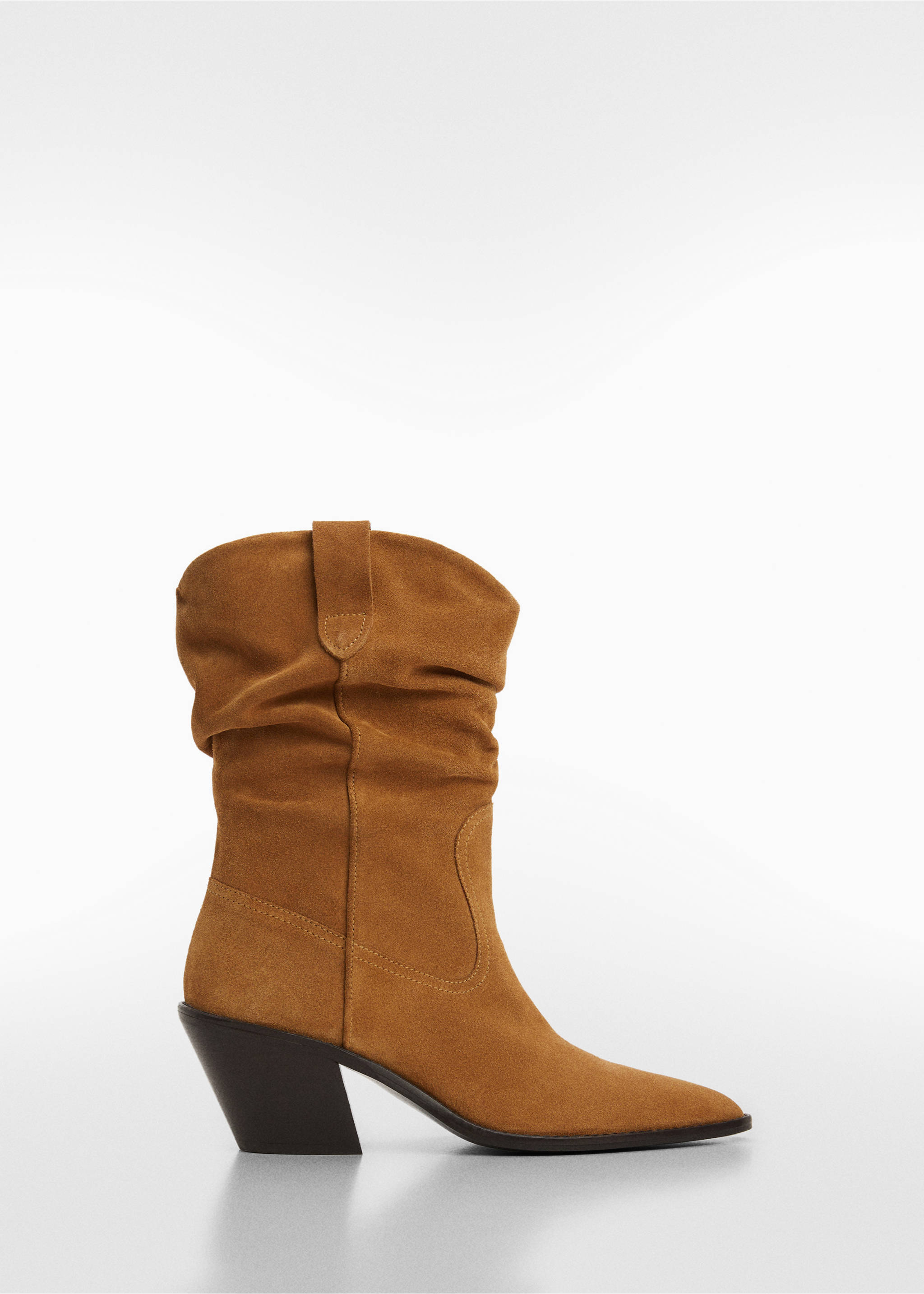 Suede leather ankle boots - Article without model, Medium Brown. Ref: 67044477-00.