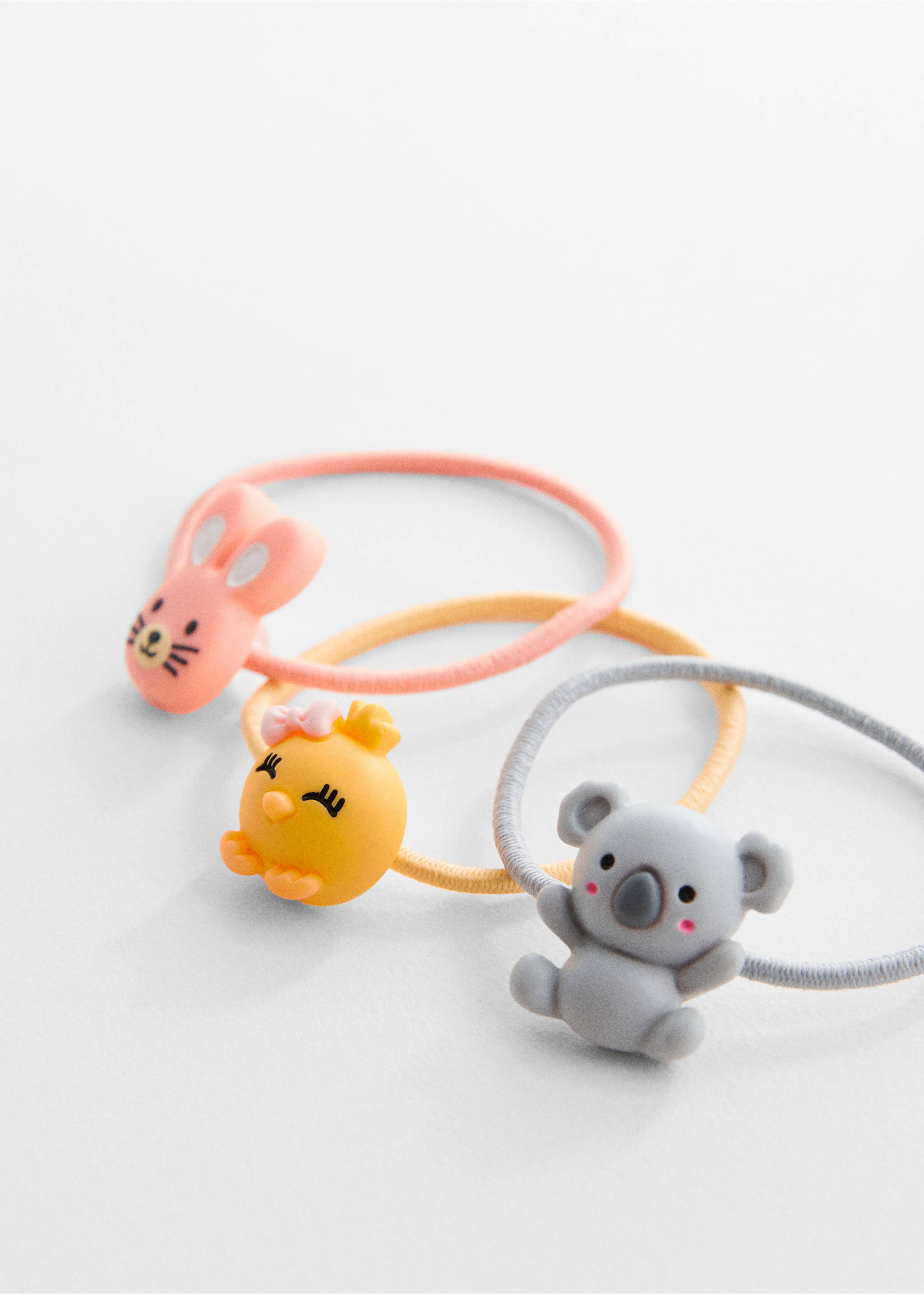 Pack Haargummis und -clips - Mittlere Ansicht, Grau. Ref: 67044772-00.