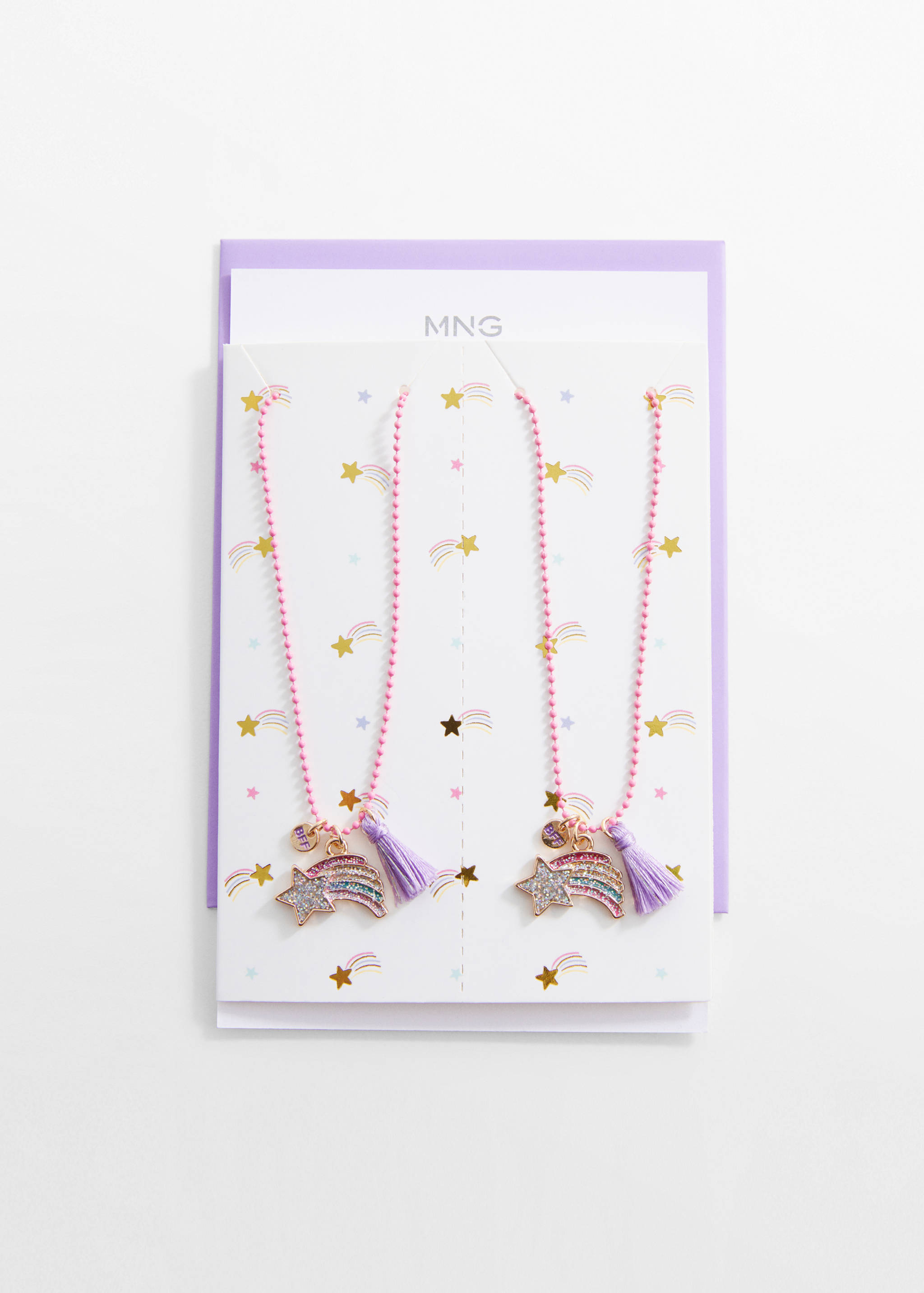 2 pack Best Friends necklace - Medium plane