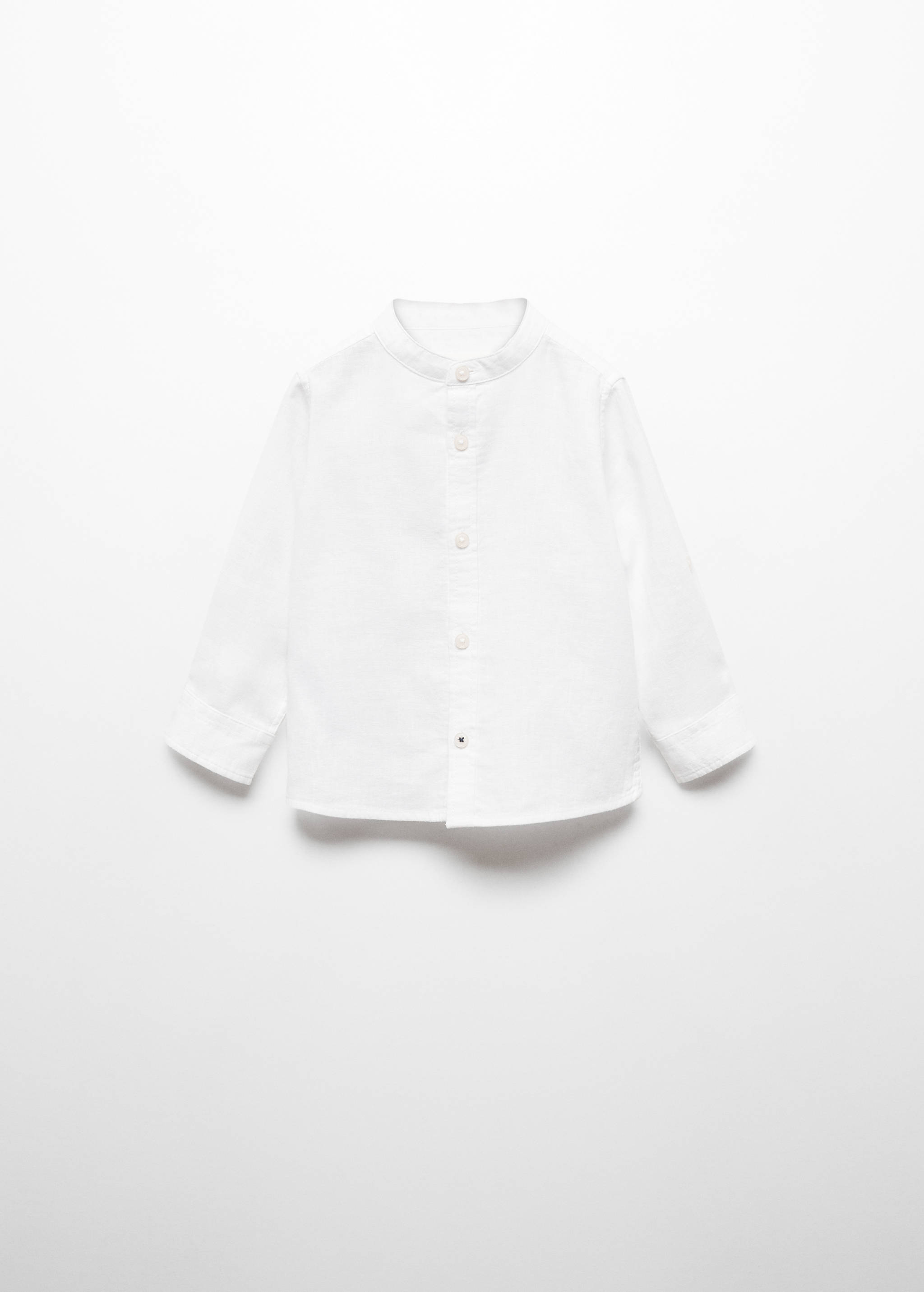 Mao collar linen shirt - Article without model