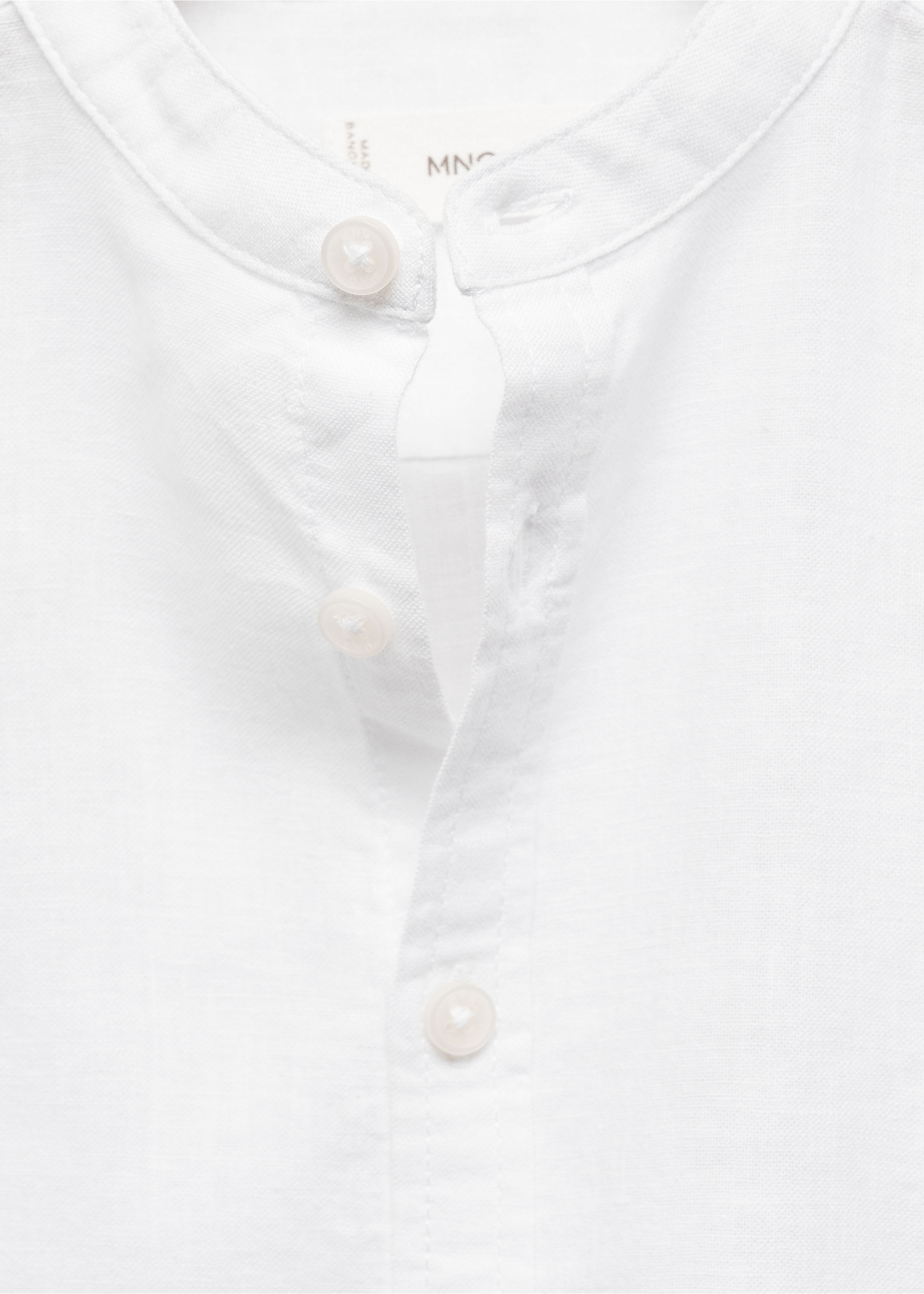 Mao collar linen shirt - Details of the article 8