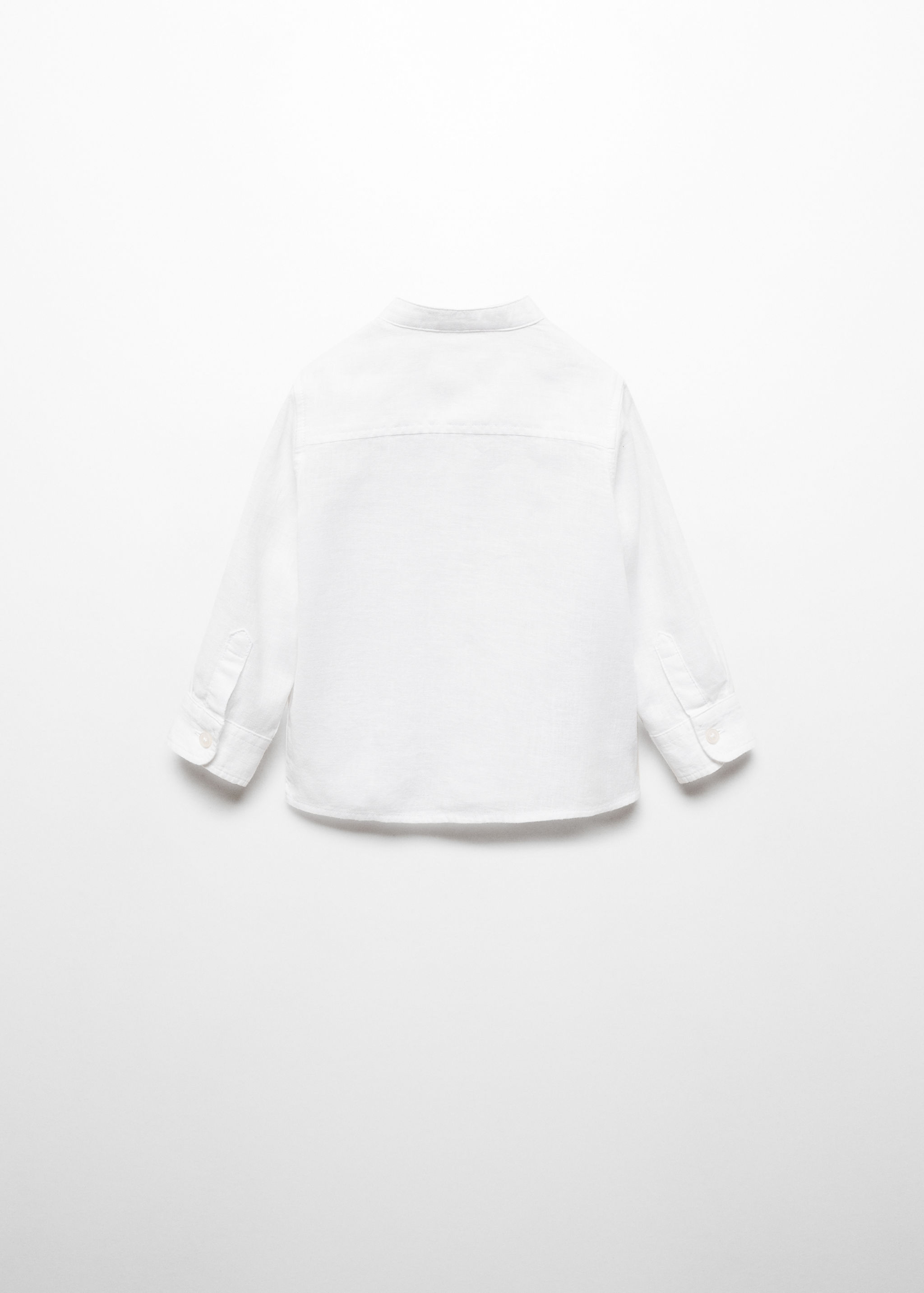 Mao collar linen shirt - Reverse of the article