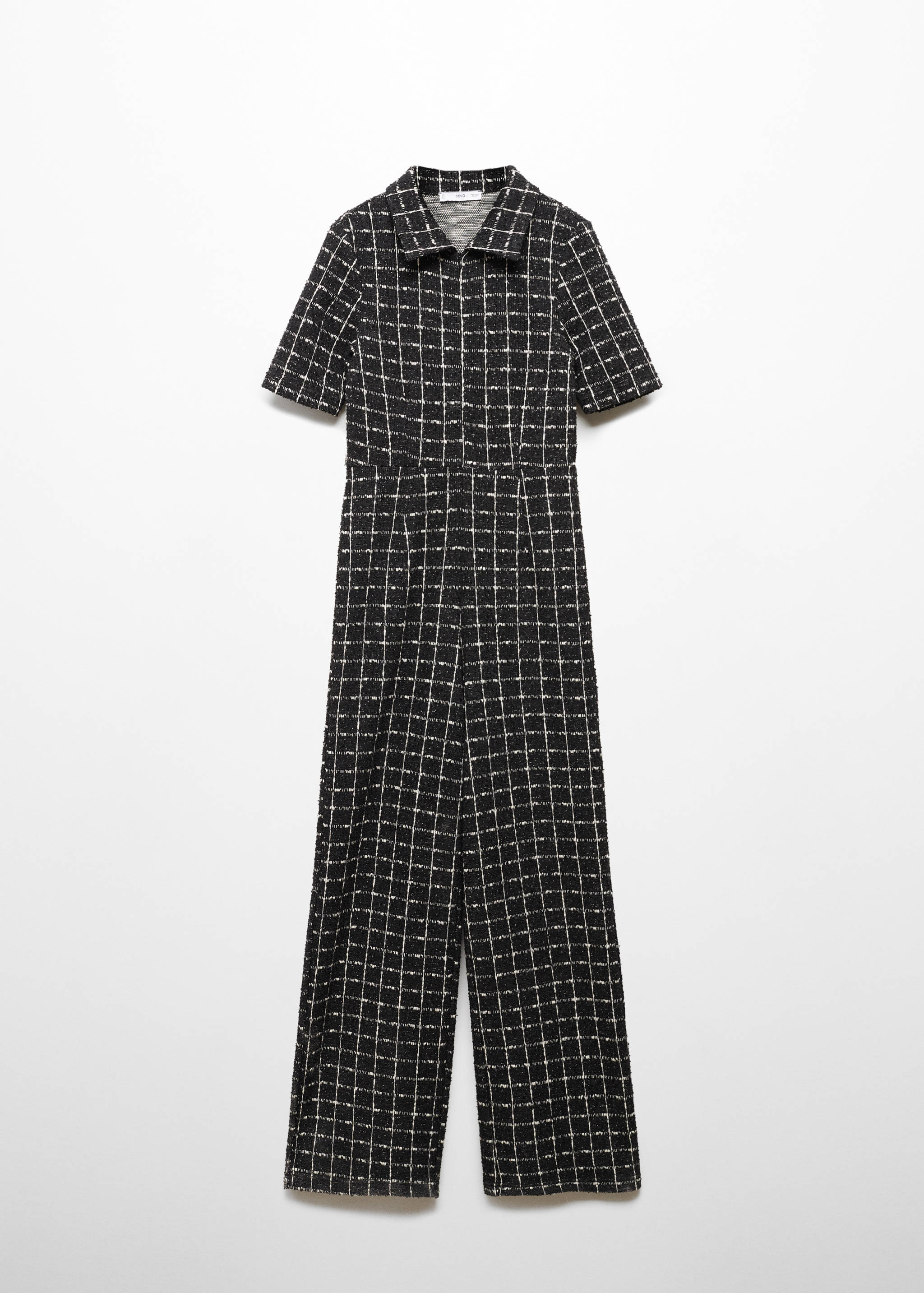 Short-sleeved tweed jumpsuit - Women | MANGO OUTLET United Kingdom