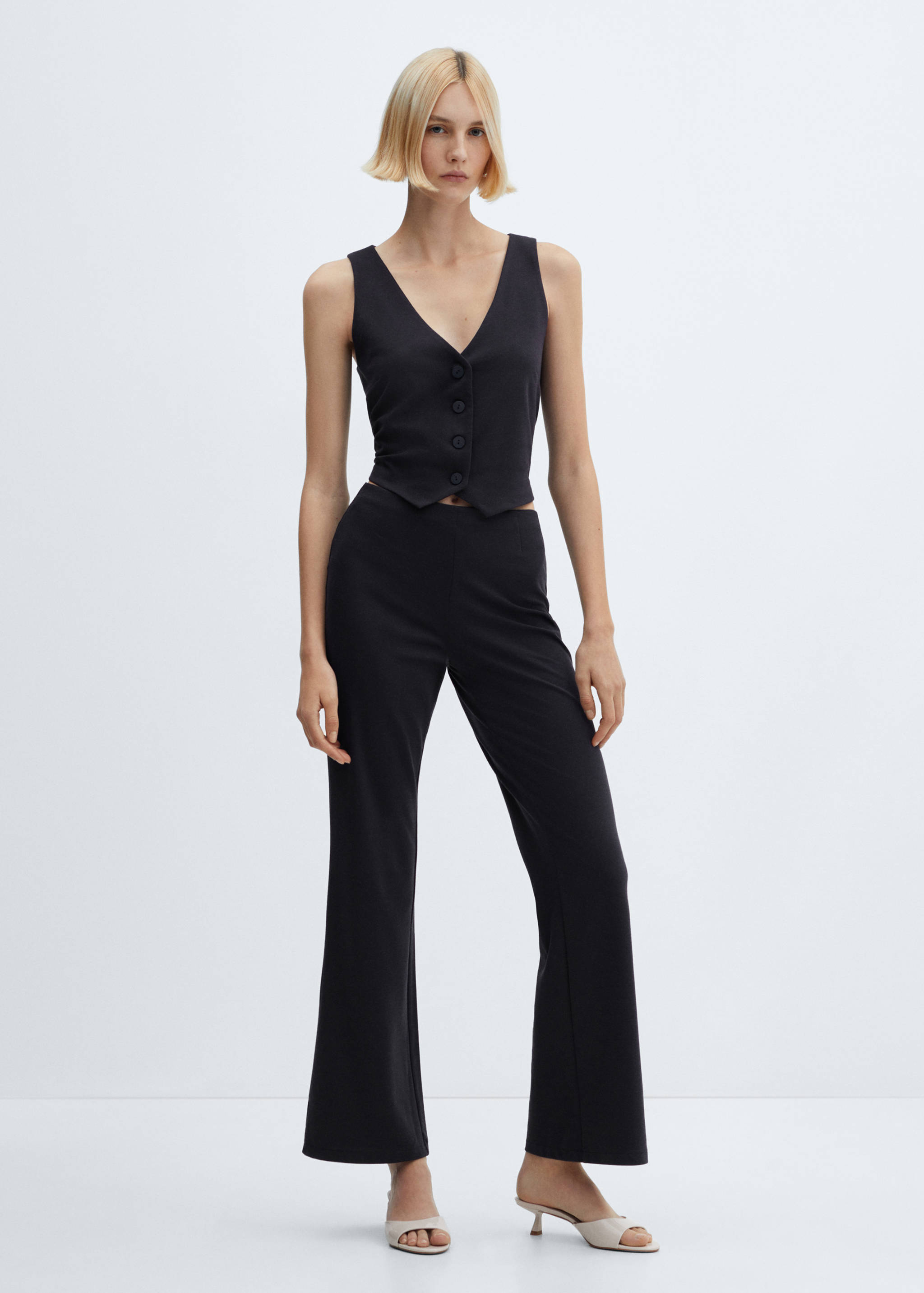 High-waist gebreide broek - Detail van het artikel 2