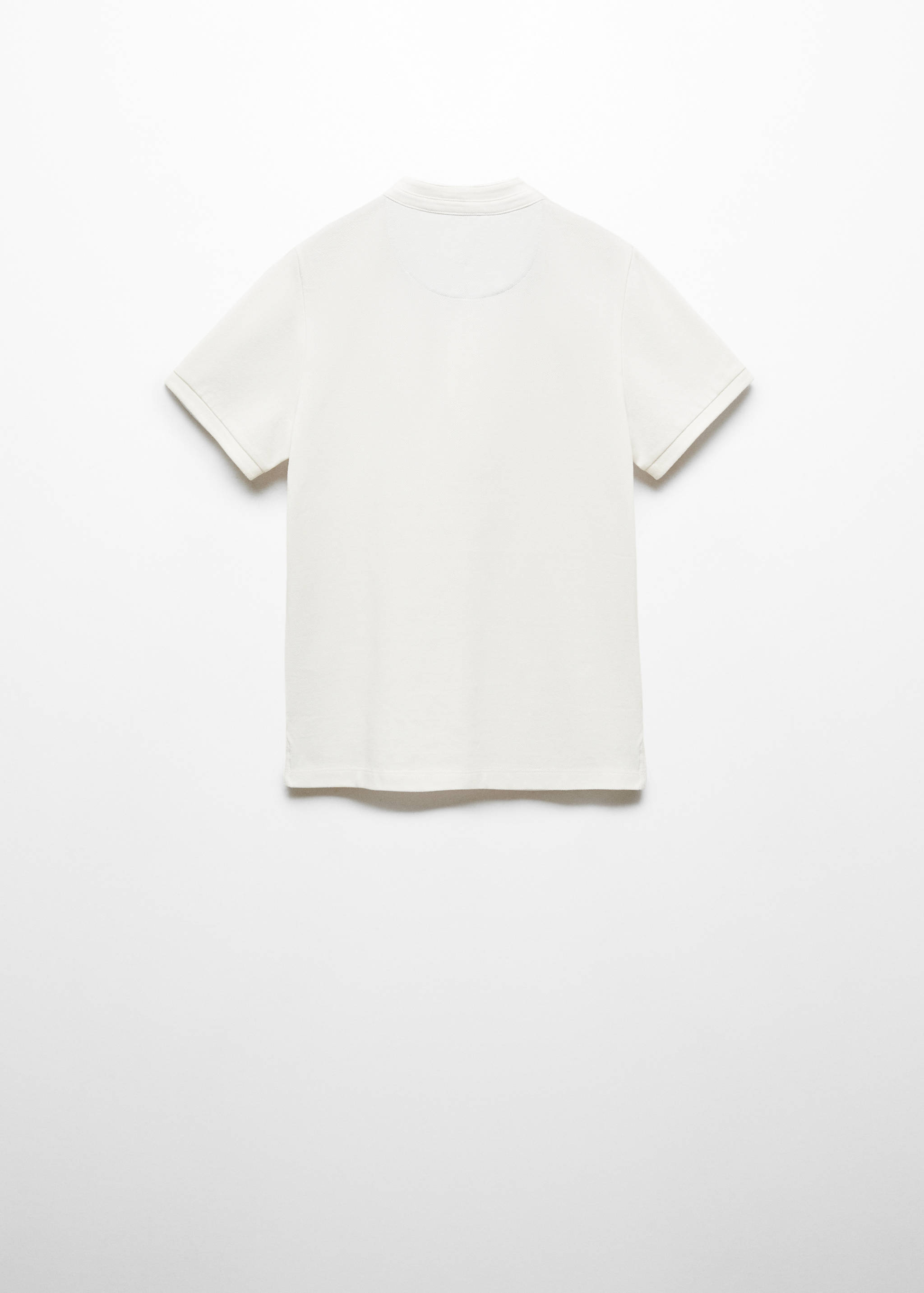 Mao collar cotton polo - Reverse of the article