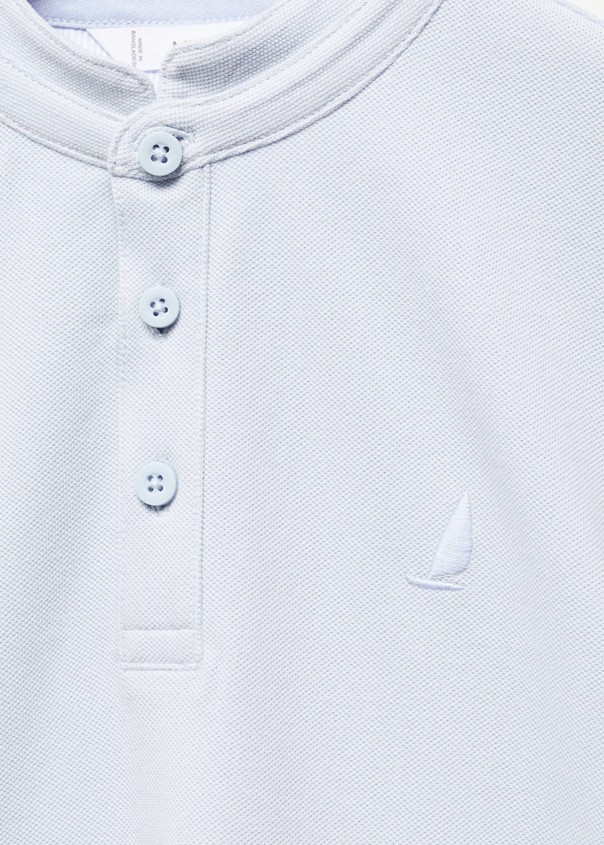 Mao collar cotton polo - Details of the article 8