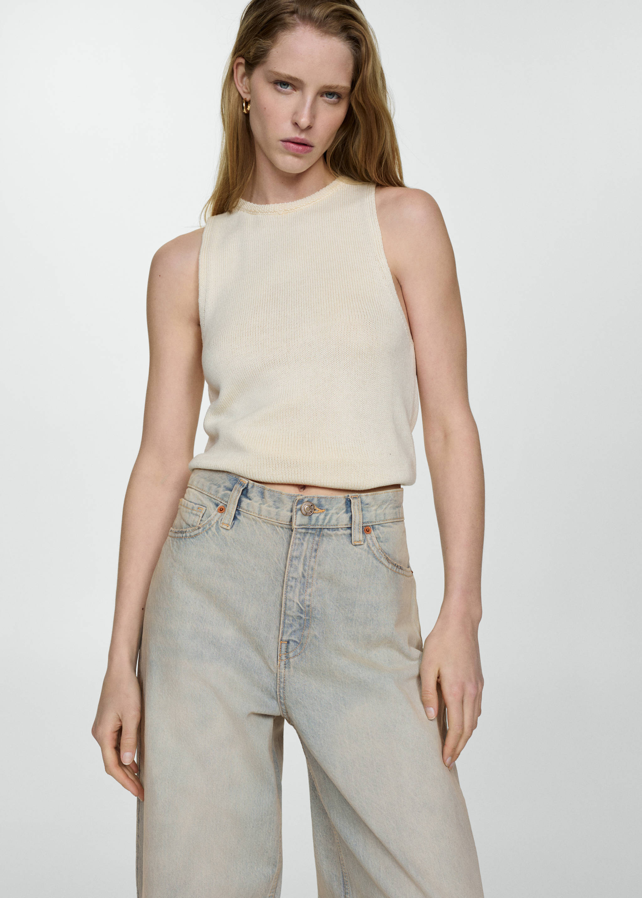 High-waisted wideleg jeans - Details of the article 1