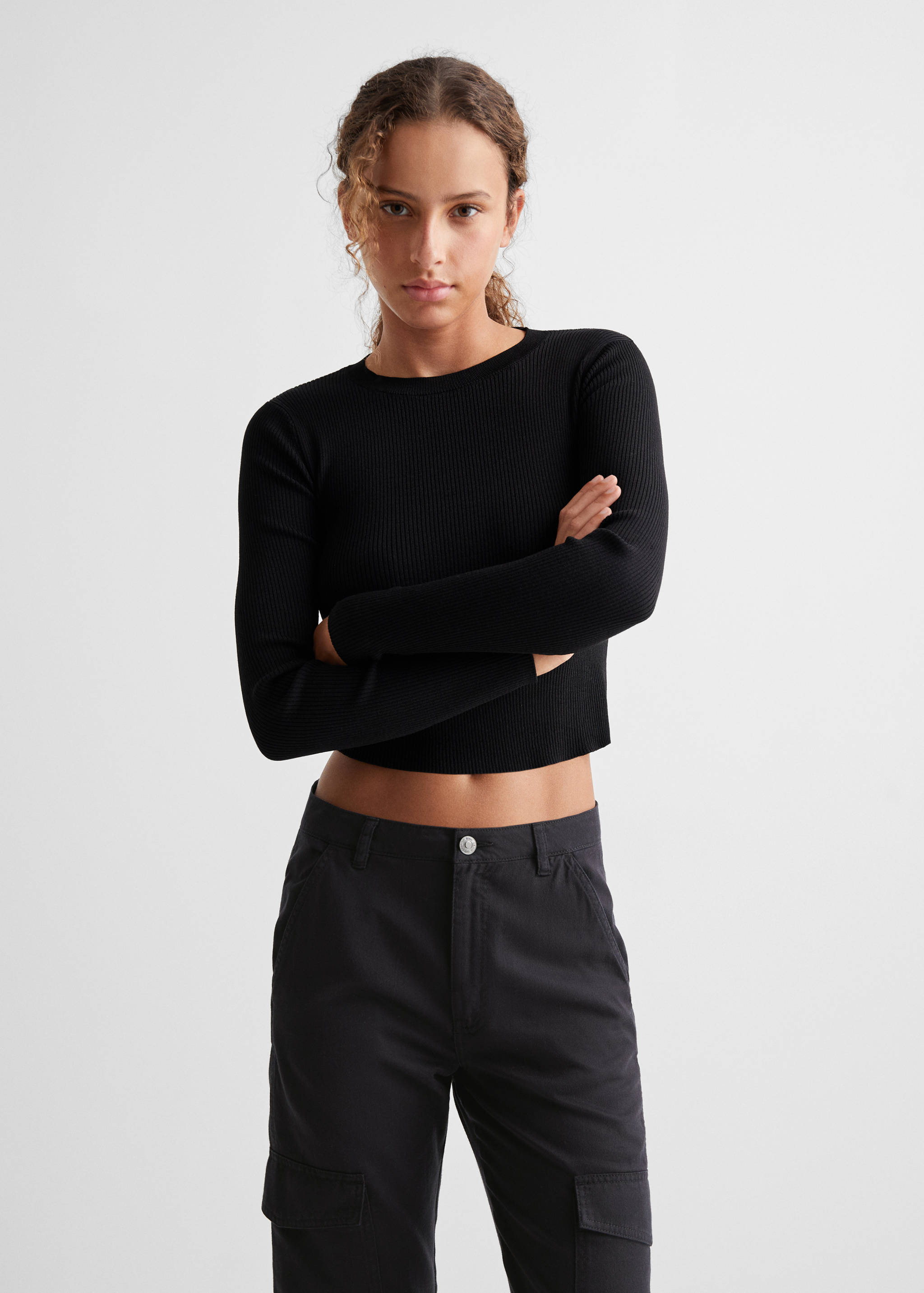 Straight-fit cargo jeans - Medium plane