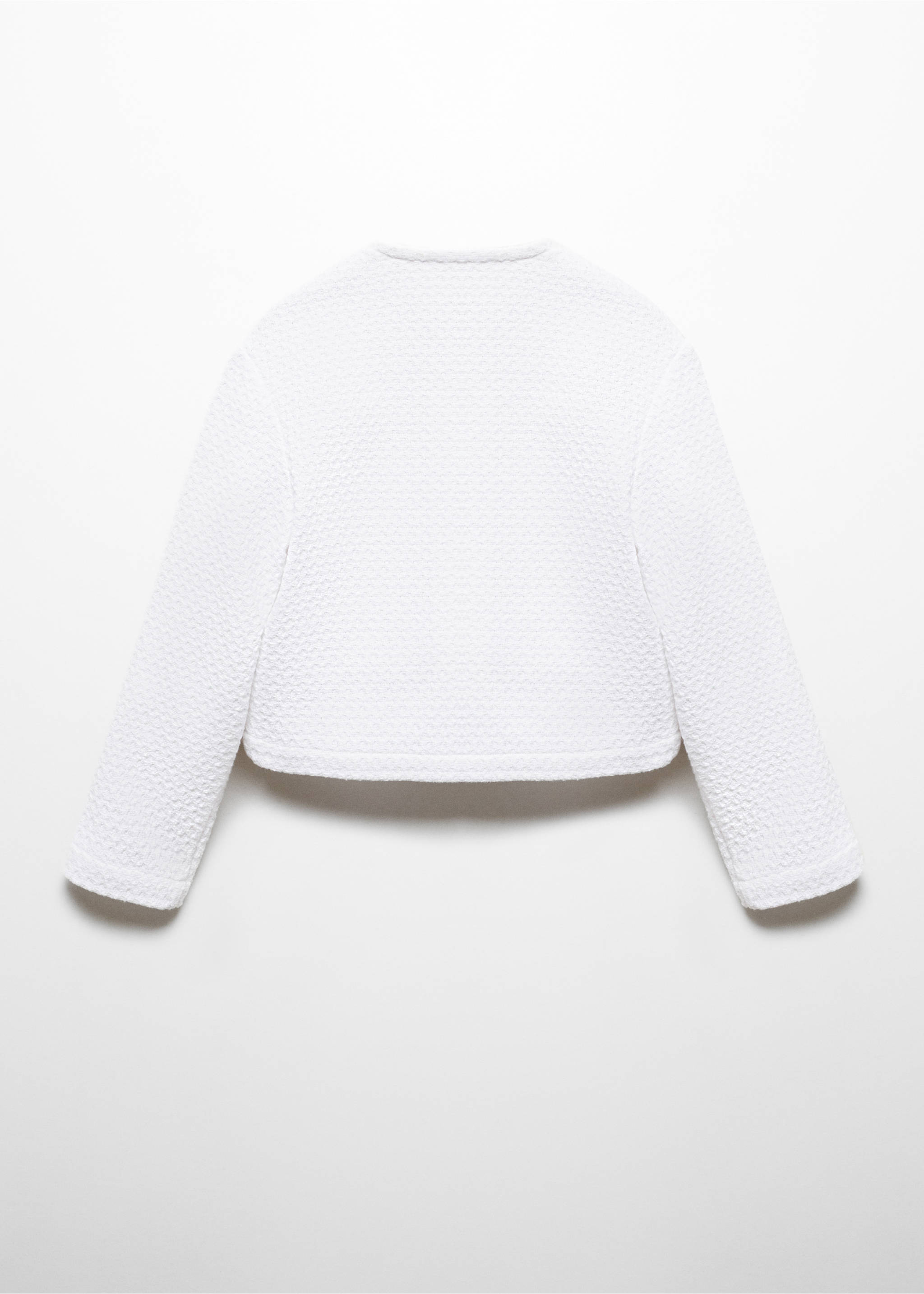 Pocket tweed jacket - Reverse of the article, White. Ref: 67045154-00.