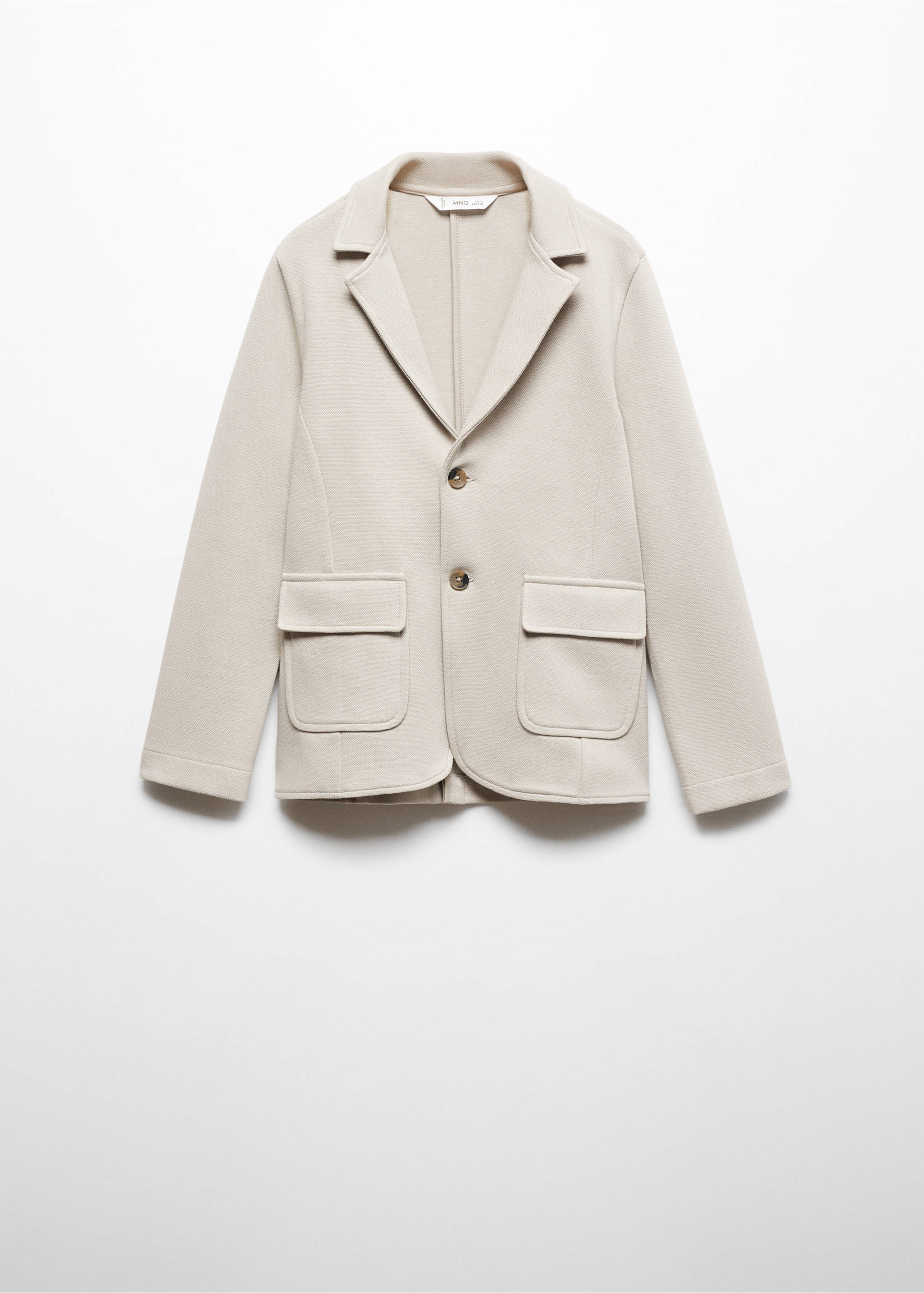 Textured regular fit suit blazer - Article without model, Sand. Ref: 67045730-00.