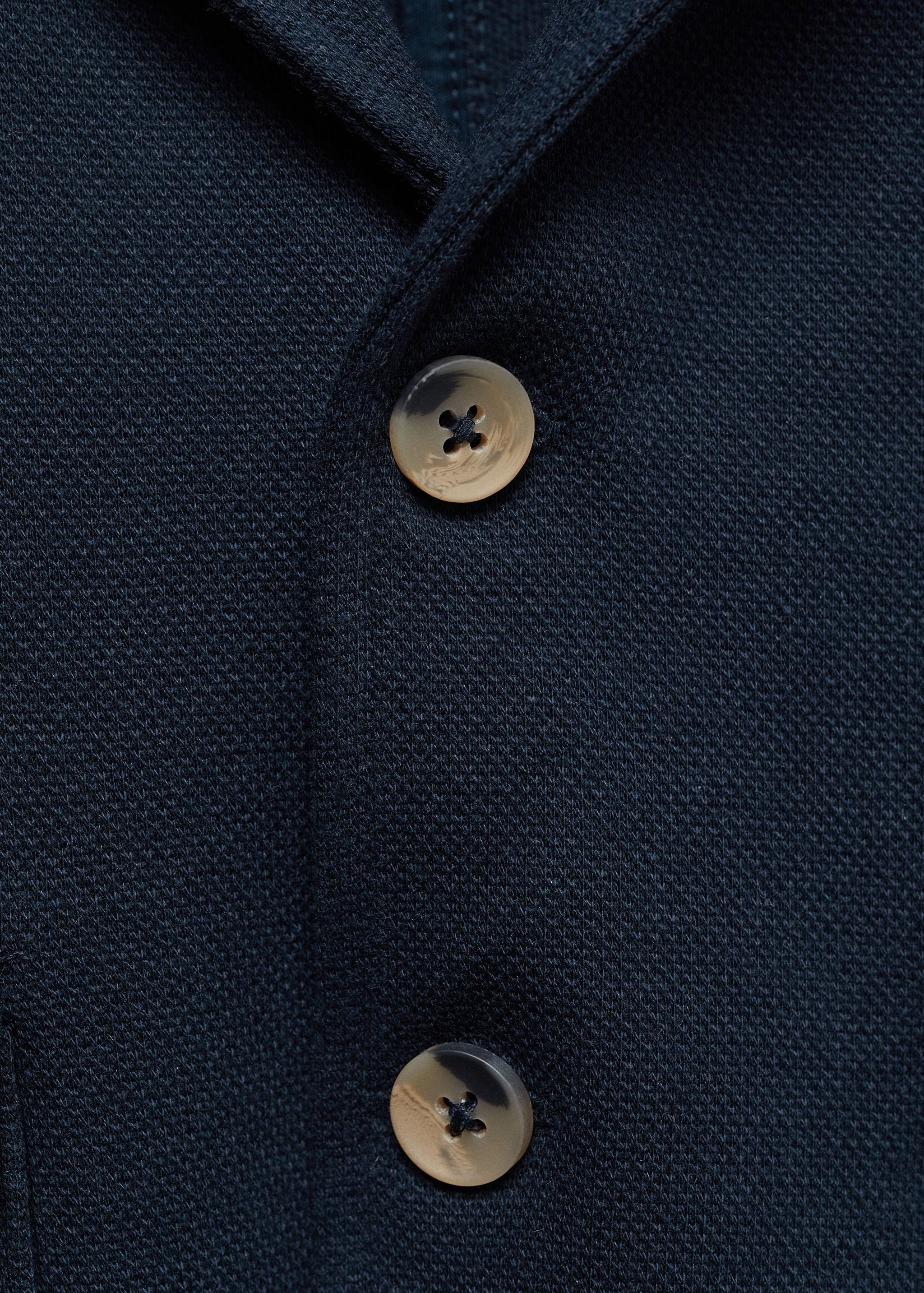 Textured regular fit suit blazer - Details of the article 8