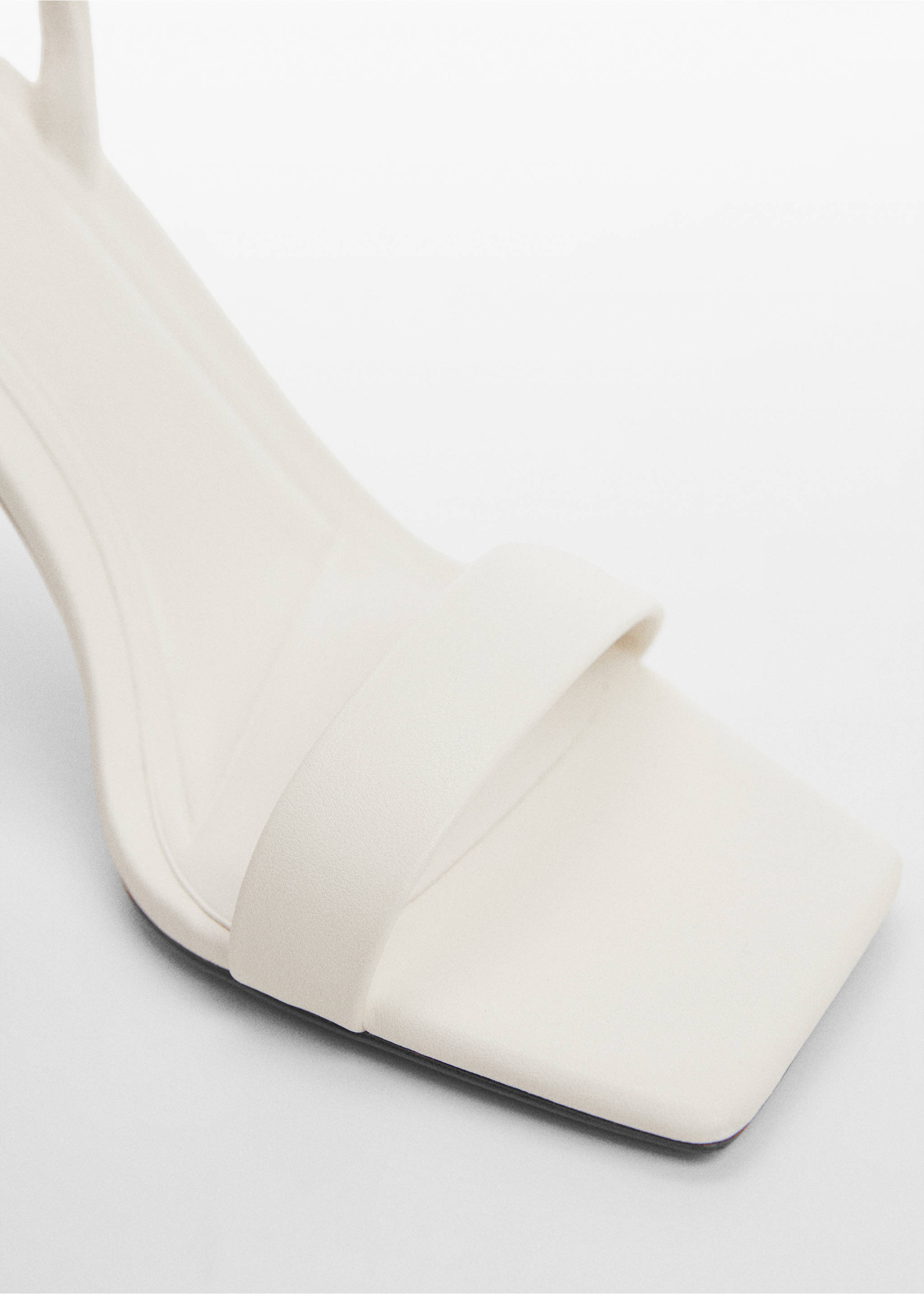 Strappy heeled sandals - Details of the article 2, White. Ref: 67045733-00.