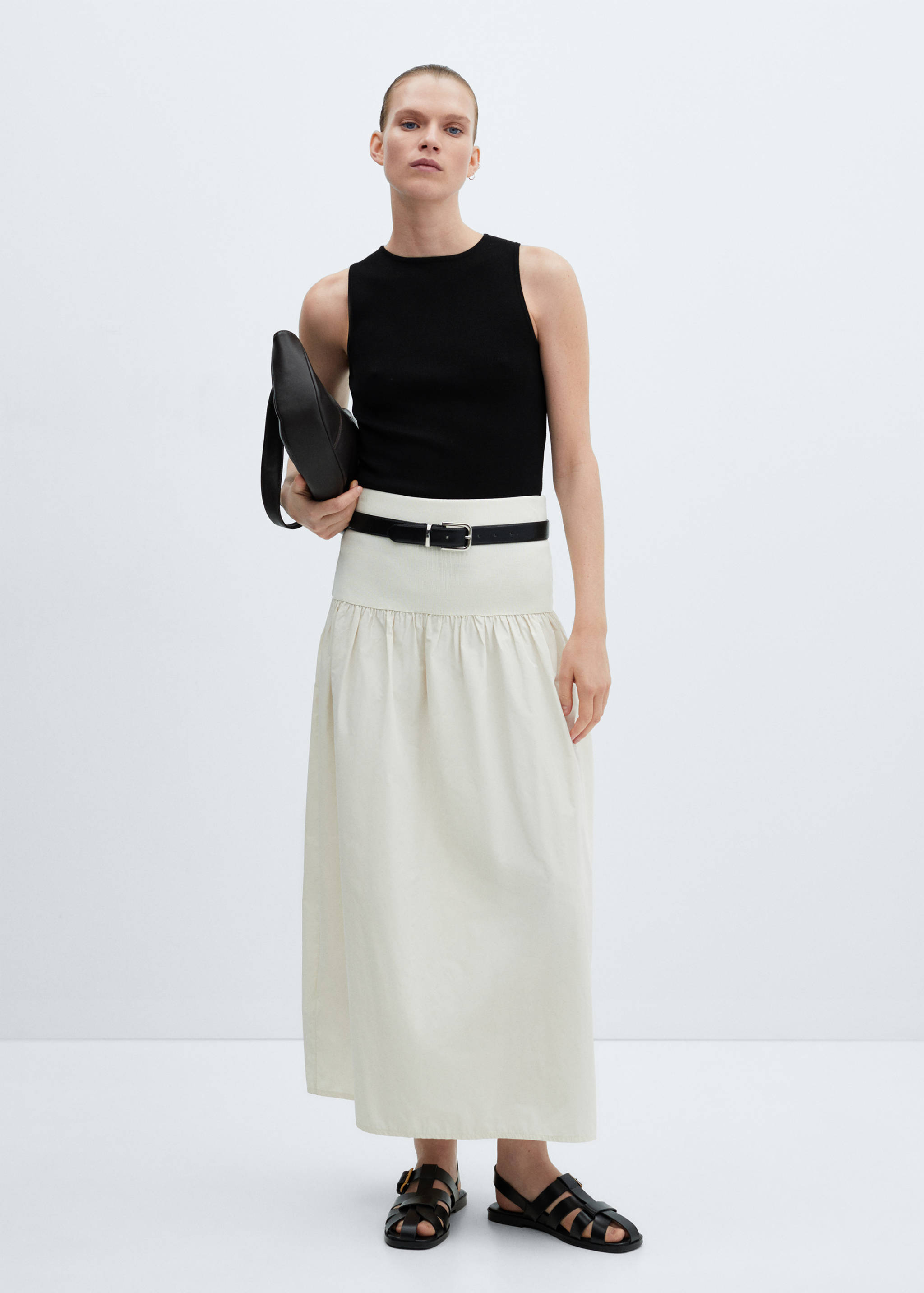 Knitted top with wide straps - General plane