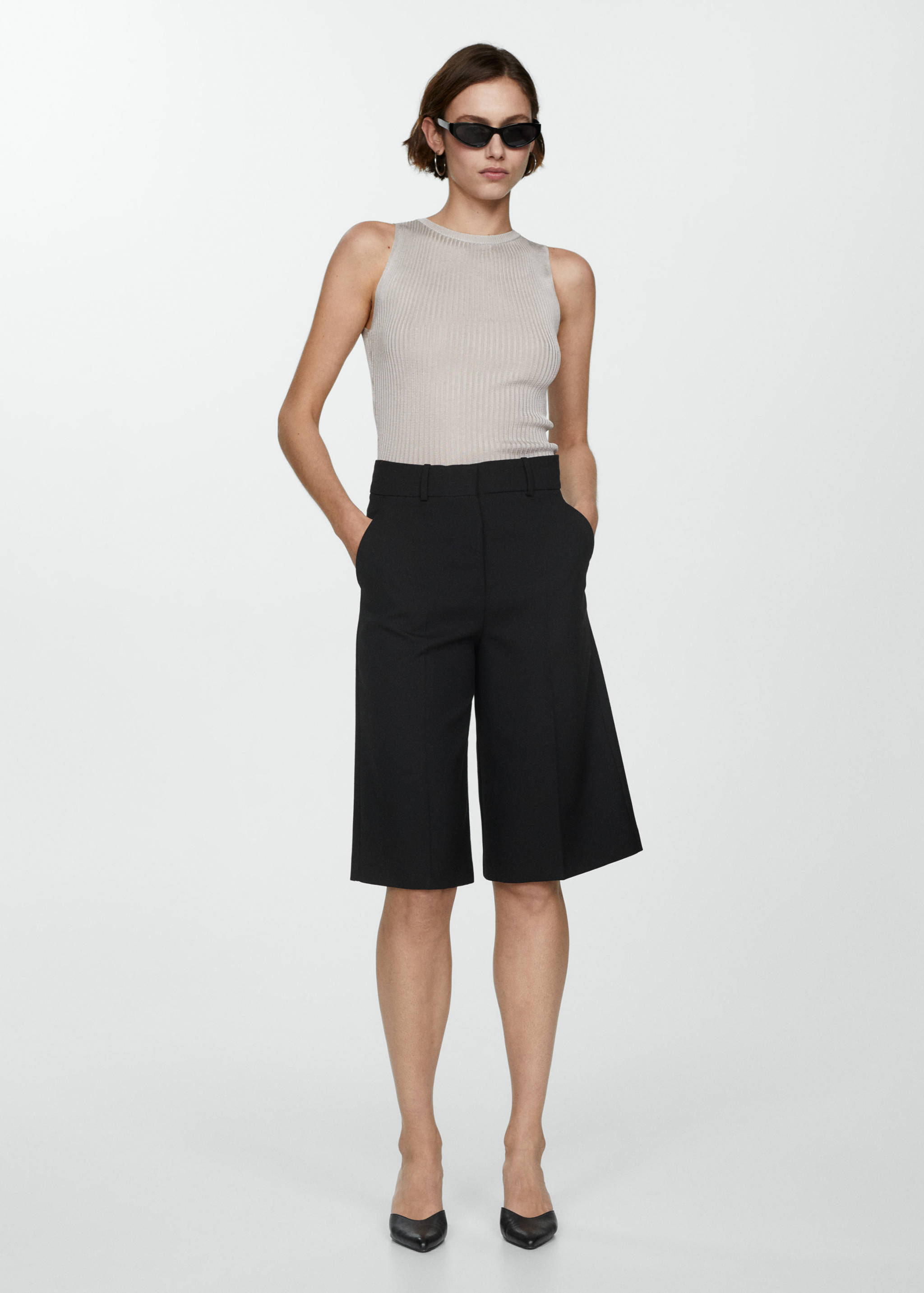 Strick-Top aus metallisiertem Garn - Allgemeine Ansicht