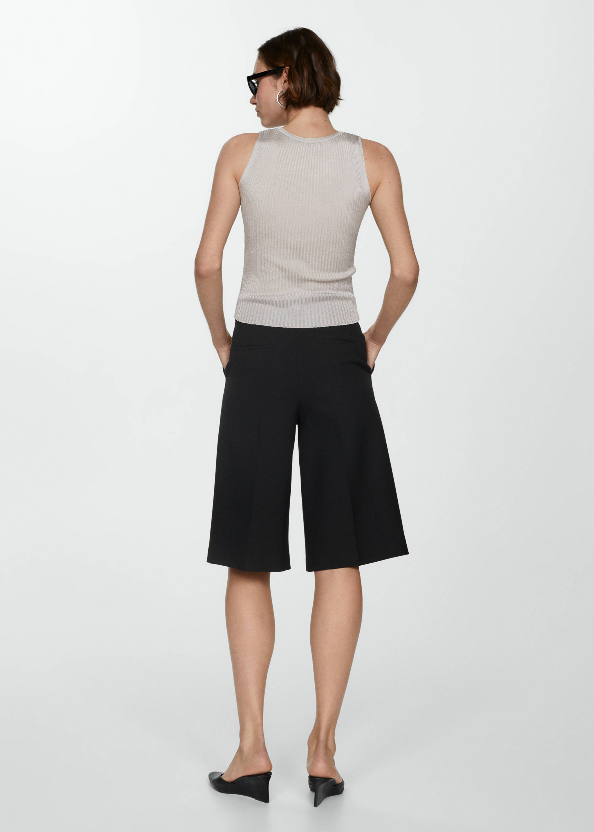 Strick-Top aus metallisiertem Garn - Rückseite des Artikels