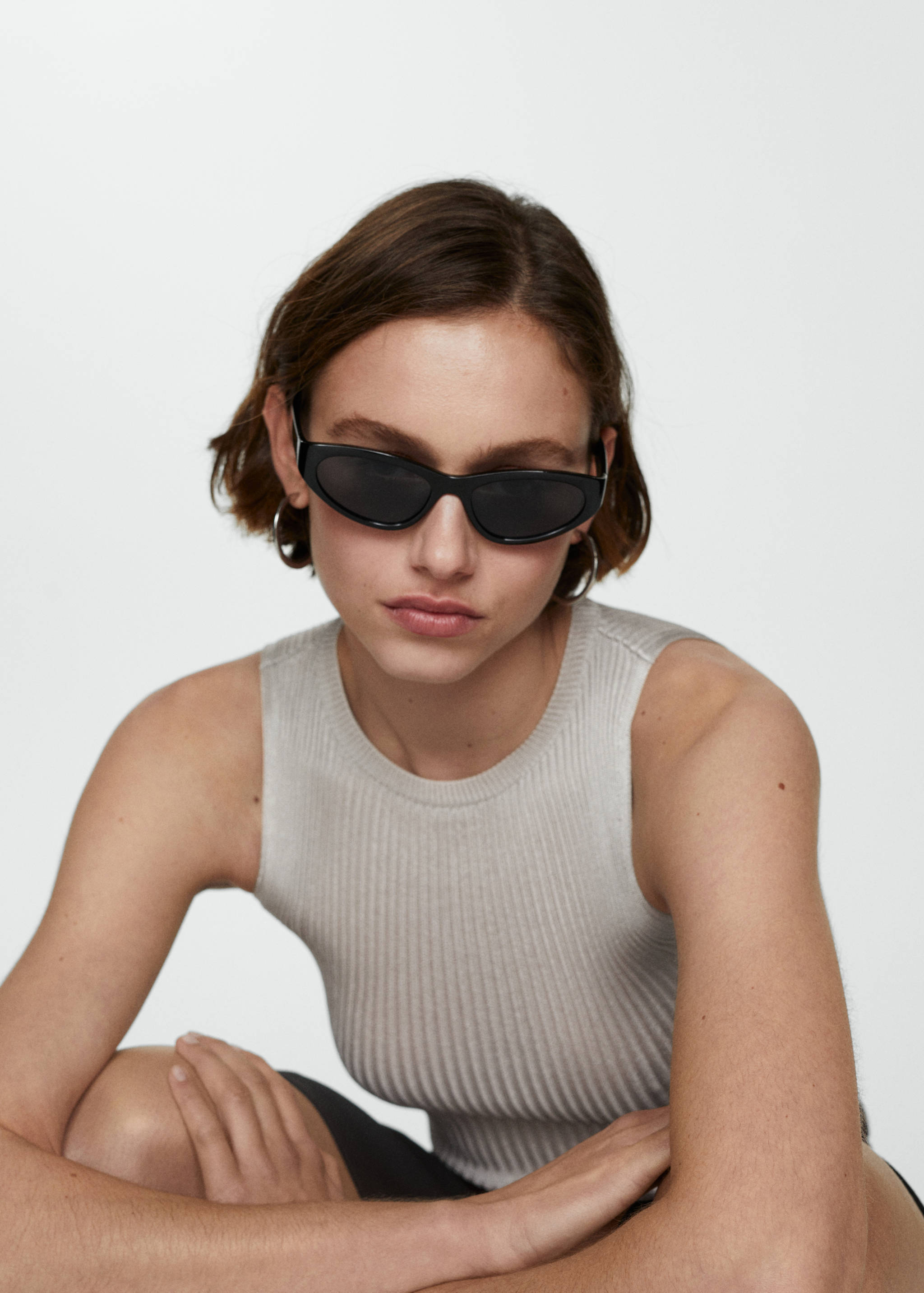 Strick-Top aus metallisiertem Garn - Detail des Artikels 6