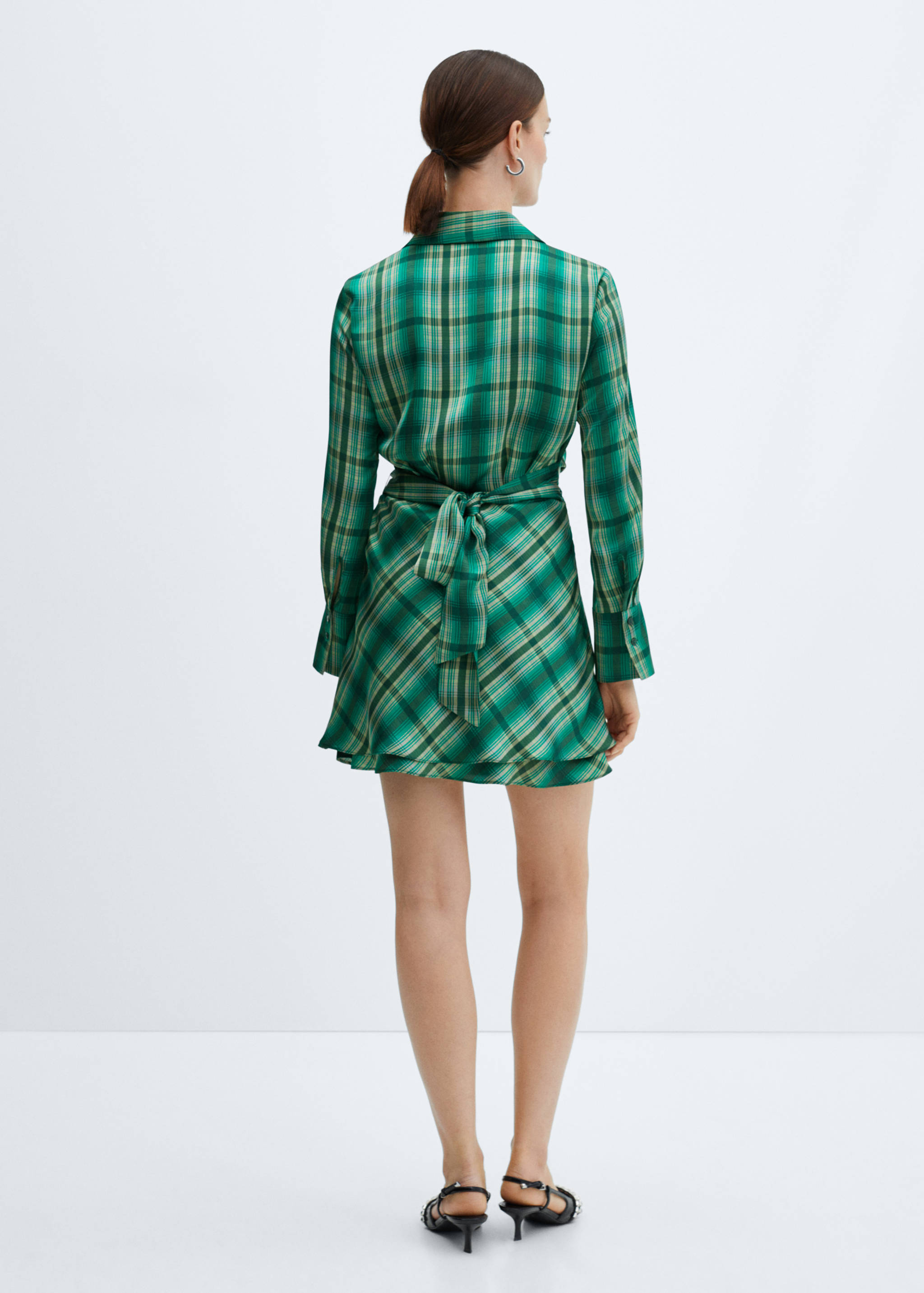 Rutig klänning rosett - Artikelns baksida