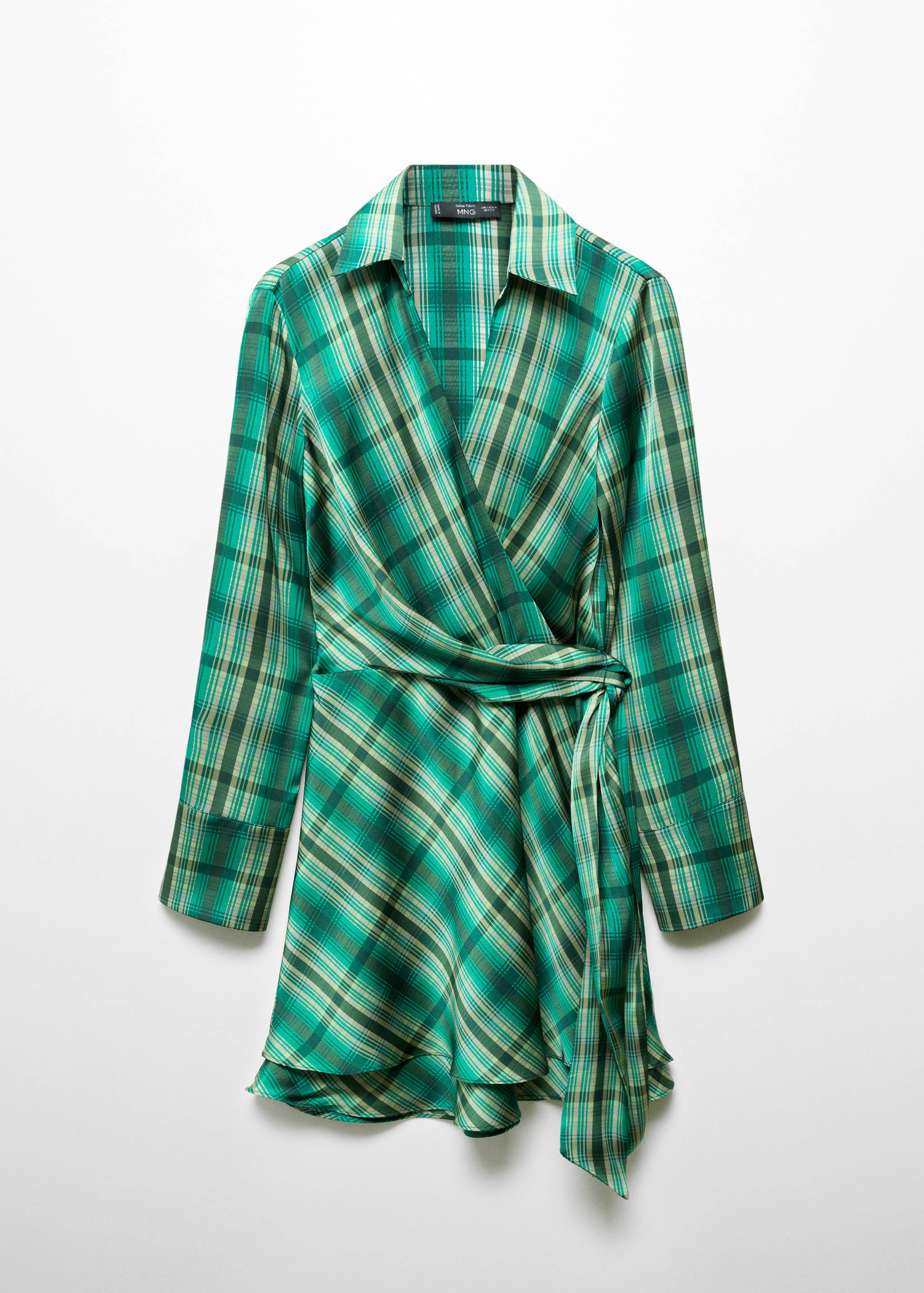 Rutig klänning rosett - Artikel utan modell