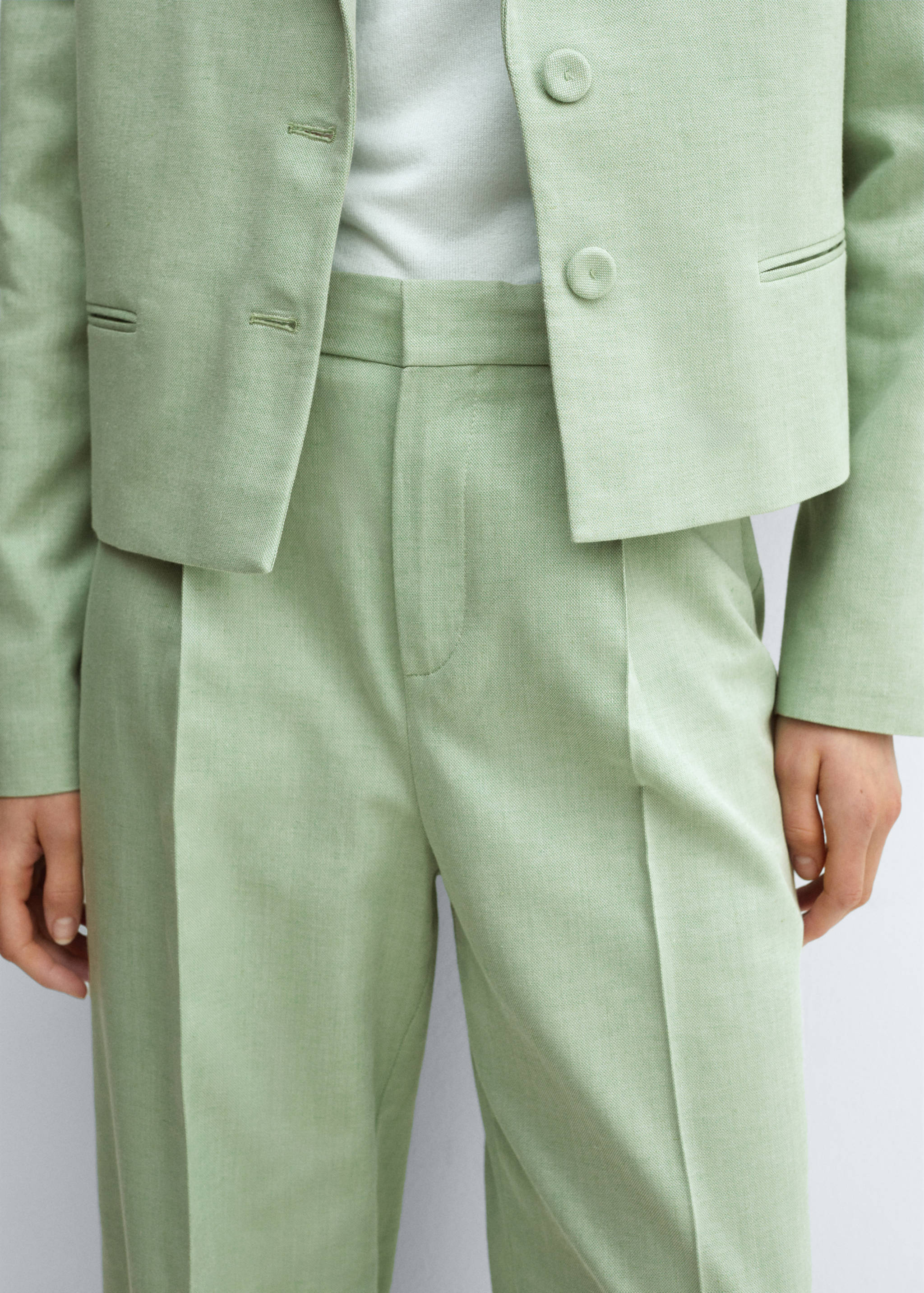 Pleated wideleg suit trousers - Details of the article 3