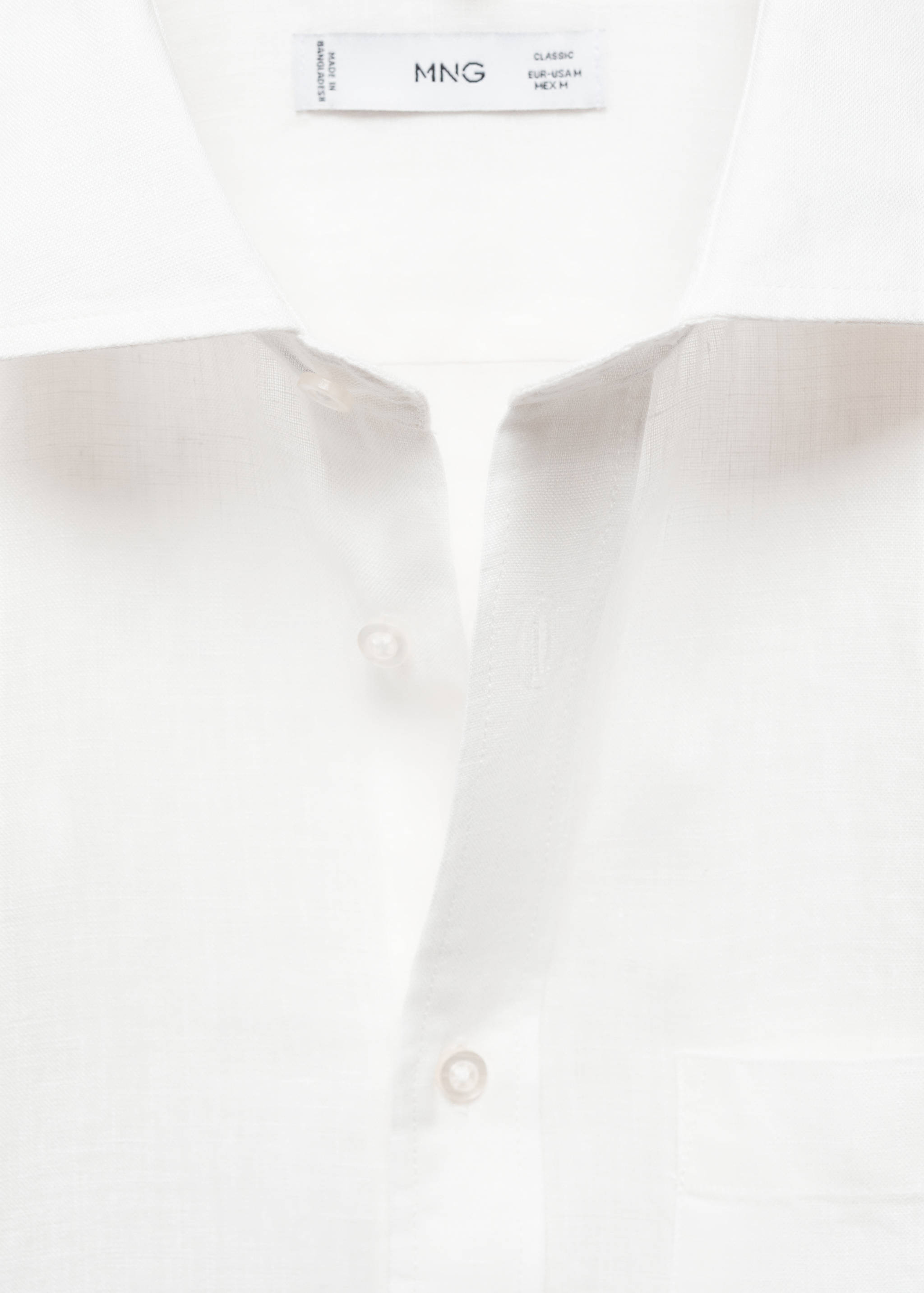 Classic fit 100% linen shirt - Details of the article 8