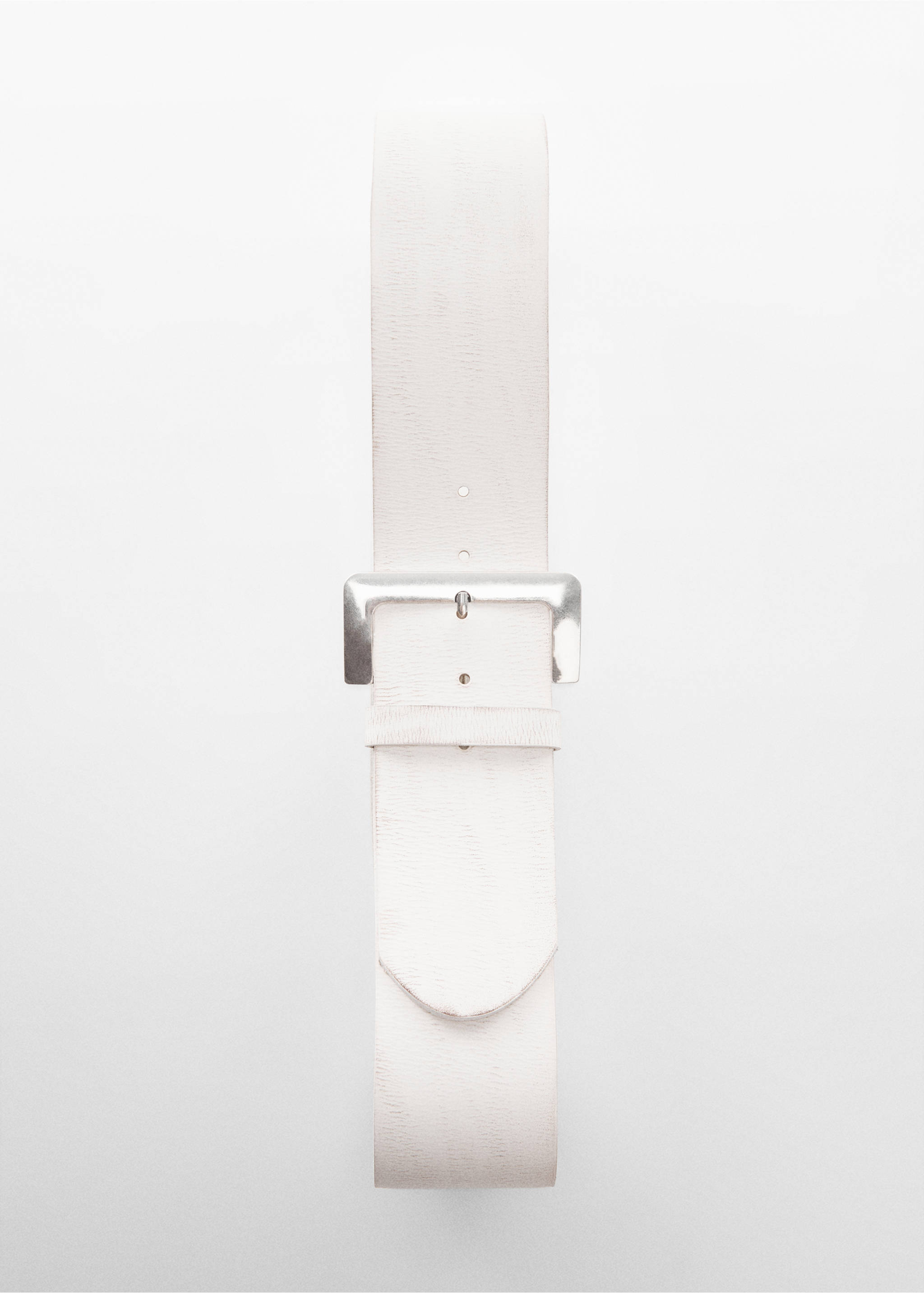Curea lată de piele - Detaliu al articolului 1, Alb. Ref: 67045991-00.