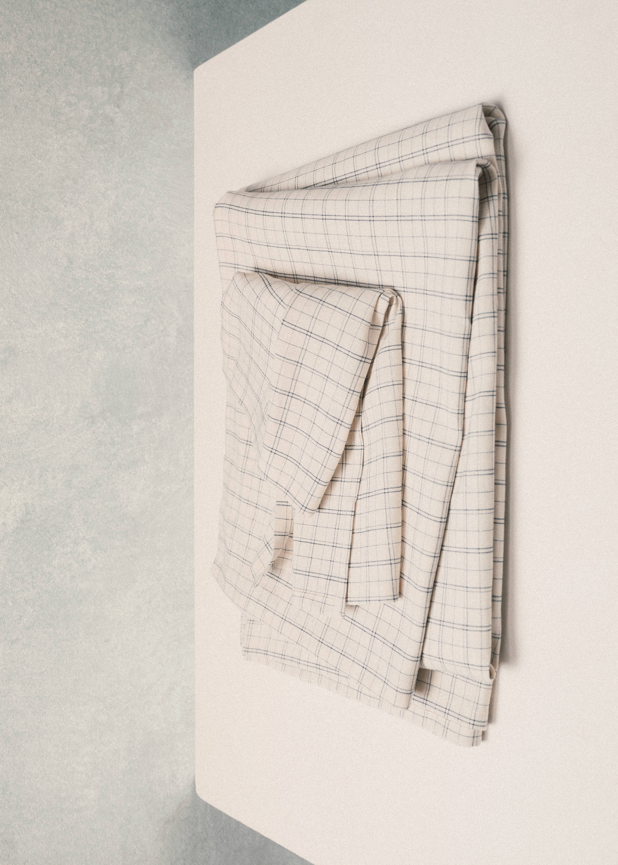 Serviette aus Baumwolle und Leinen mit Karomuster - Detail des Artikels 6