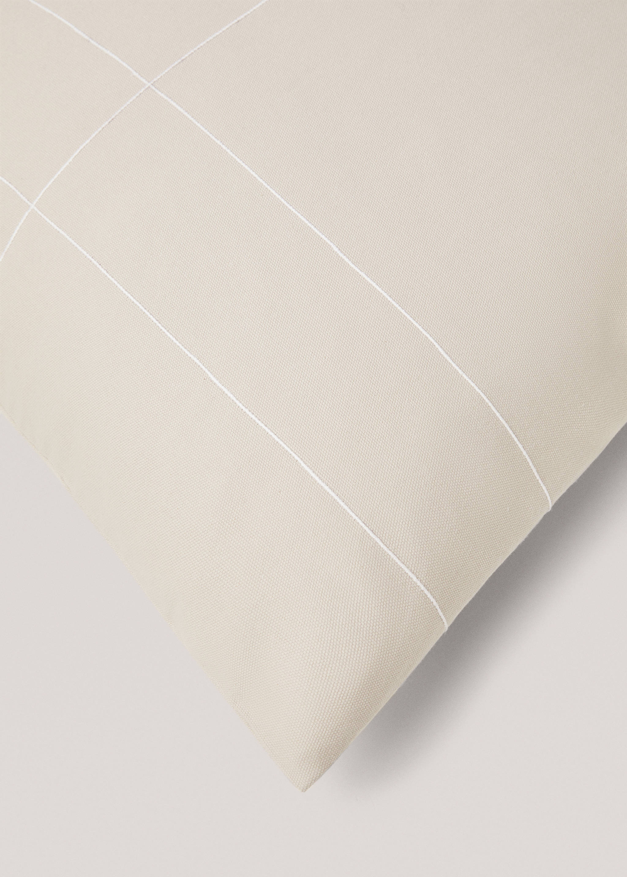 Housse de coussin coton lignes brodées 60x60 cm - Détail de l'article 2