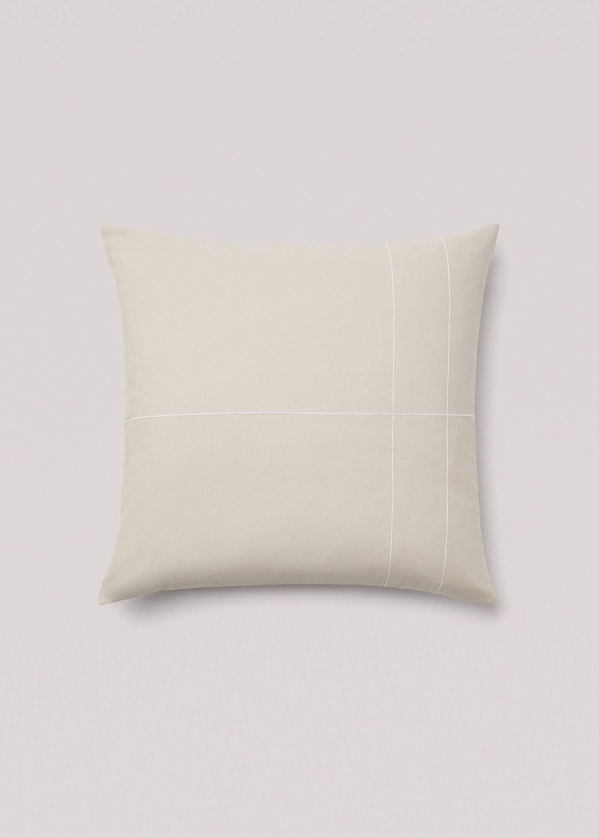Housse de coussin coton lignes brodées 60x60 cm - Article sans modèle