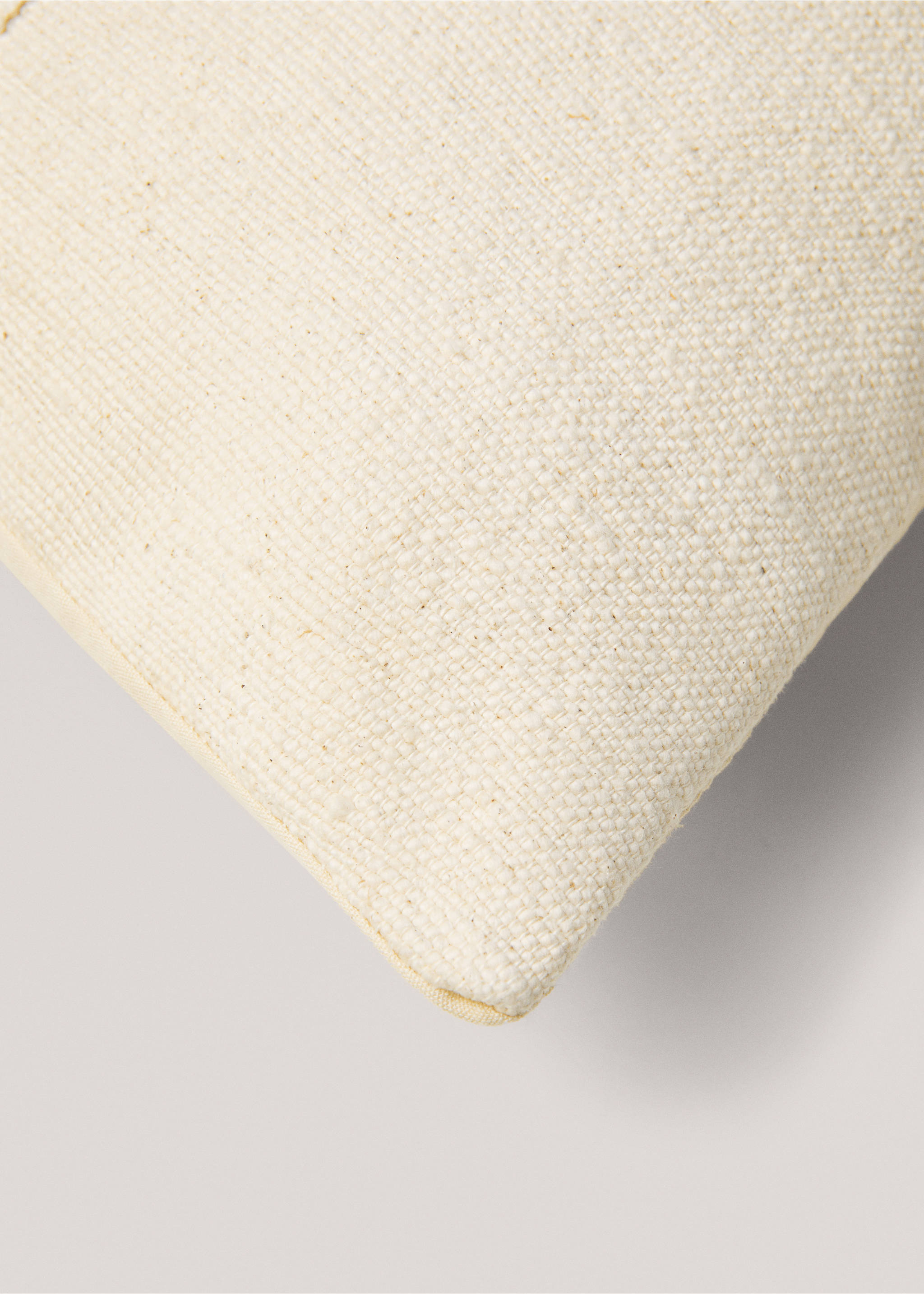 Jute cotton cushion cover 40x60cm - Details of the article 2, Beige. Ref: 67046009-00.