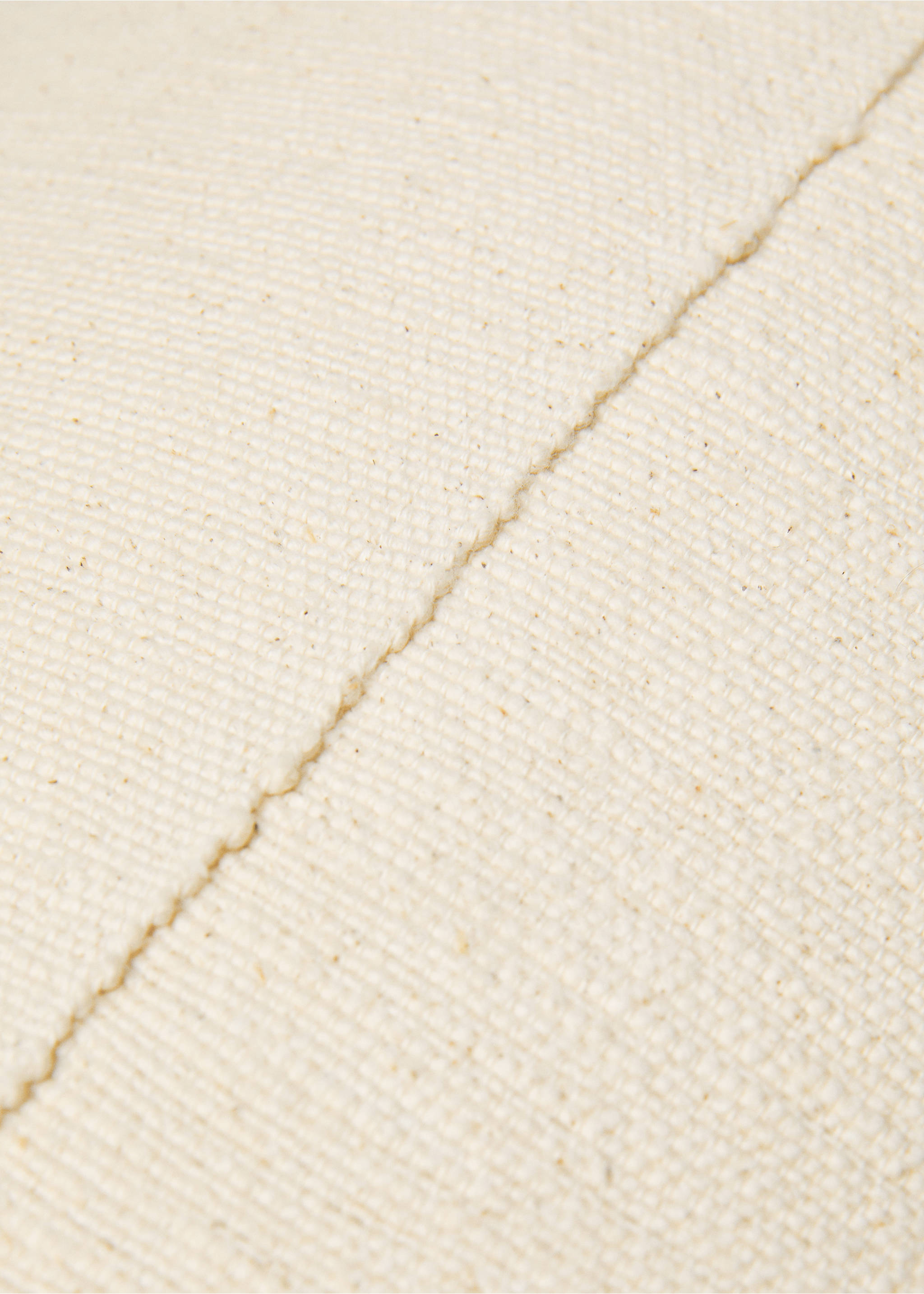 Jute cotton cushion cover 40x60cm - Details of the article 3, Beige. Ref: 67046009-00.