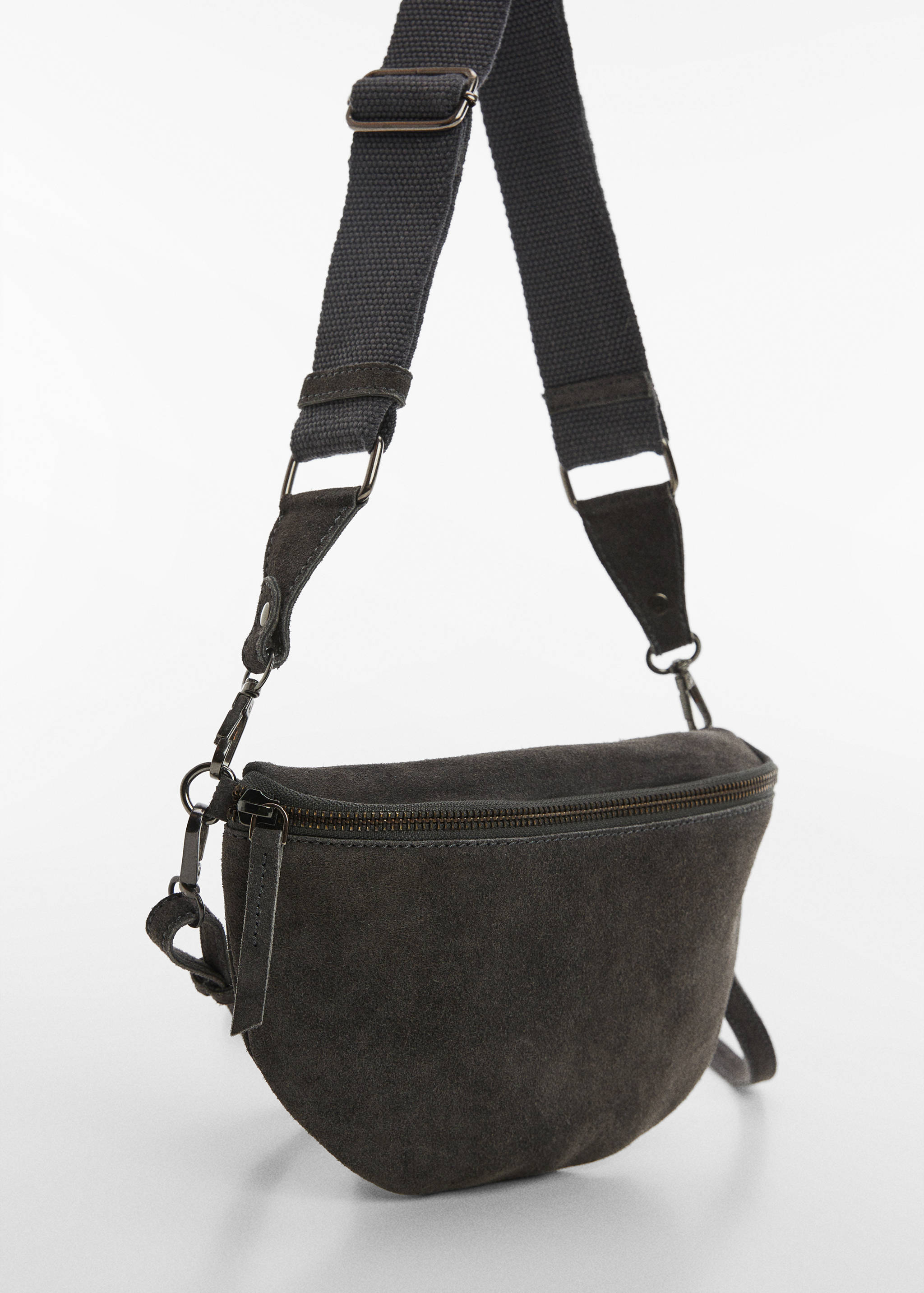 Leather shoulder bag - Medium plane