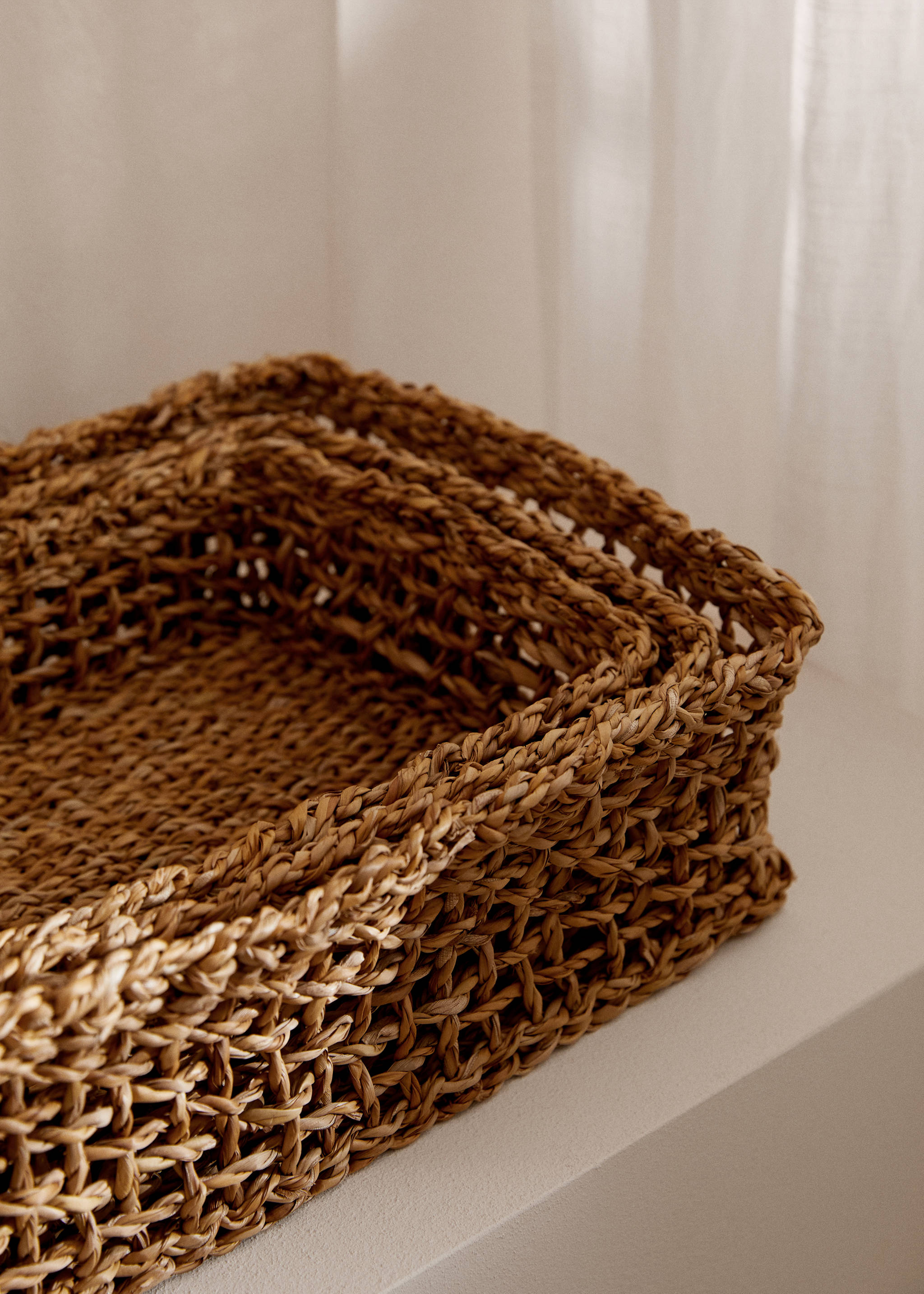 Natural fibre rectangular basket 30x40cm - General plane