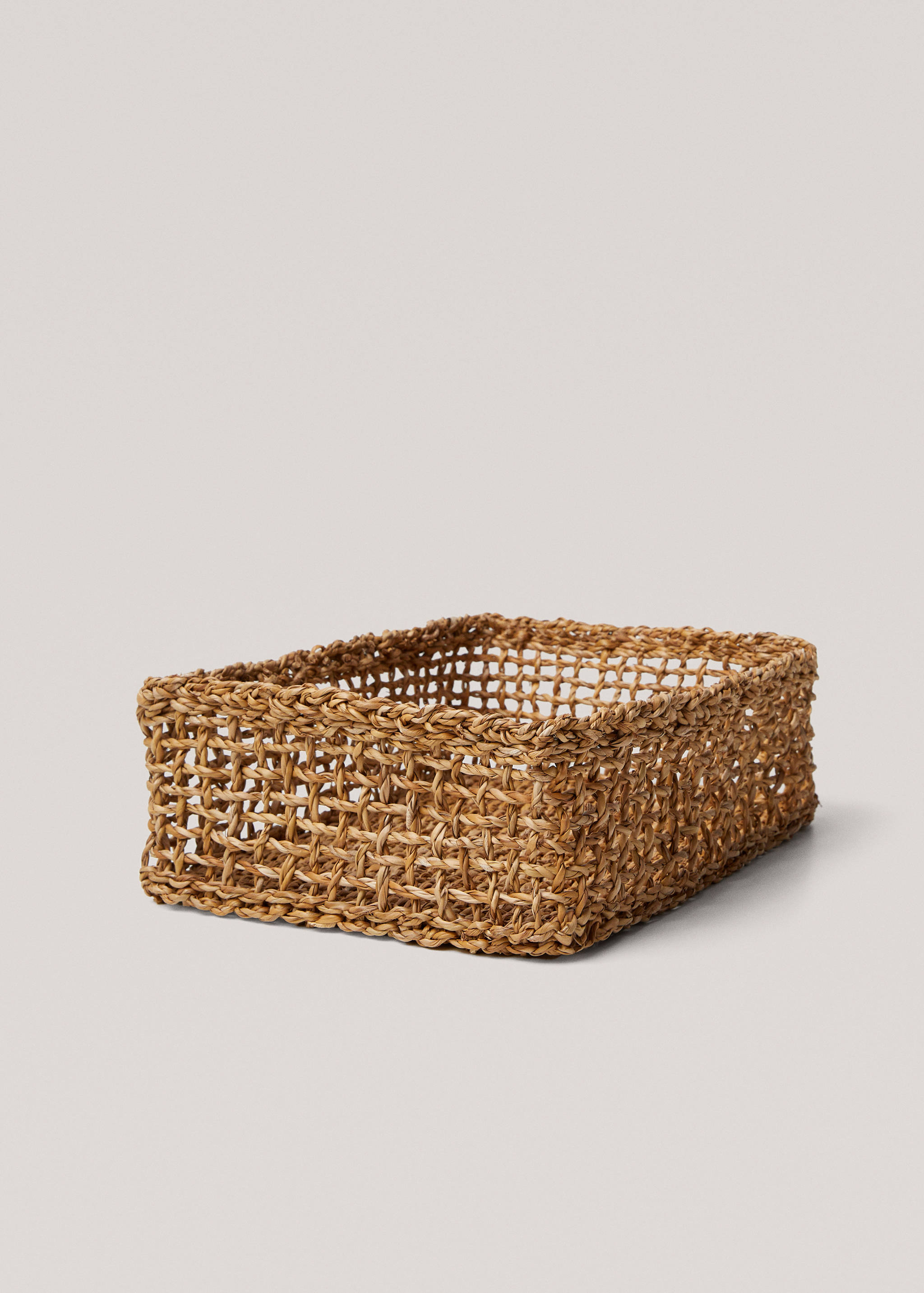 Natural fibre rectangular basket 30x40cm - Details of the article 1