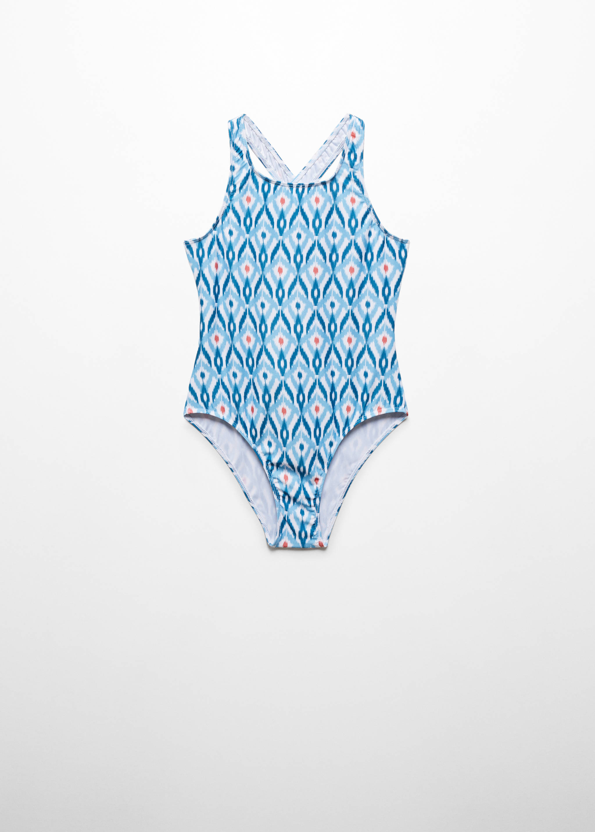 Gemusterter Badeanzug mit überkreuzten Trägern - Artikel ohne Model