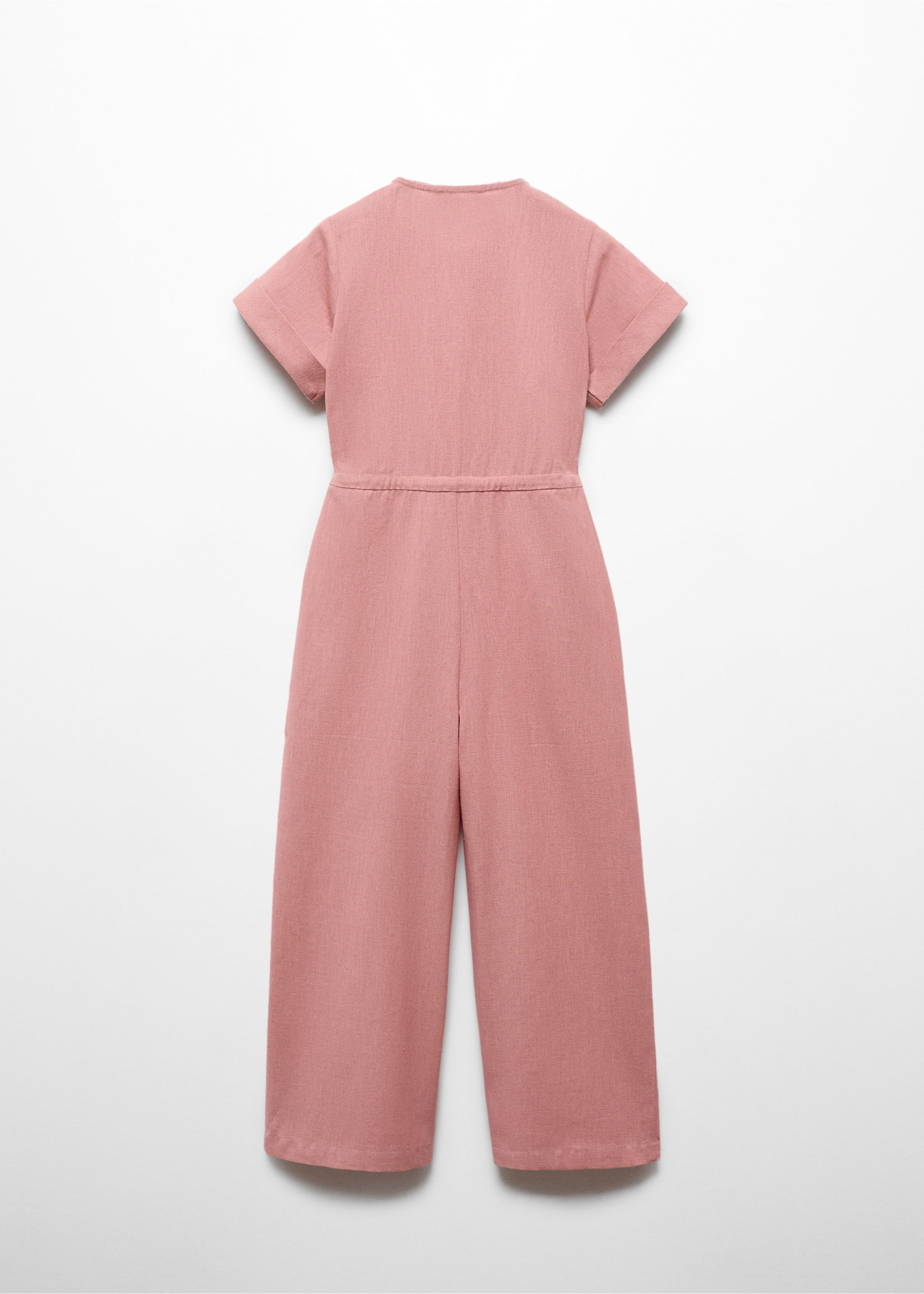 Bow linen jumpsuit - Reverse of the article