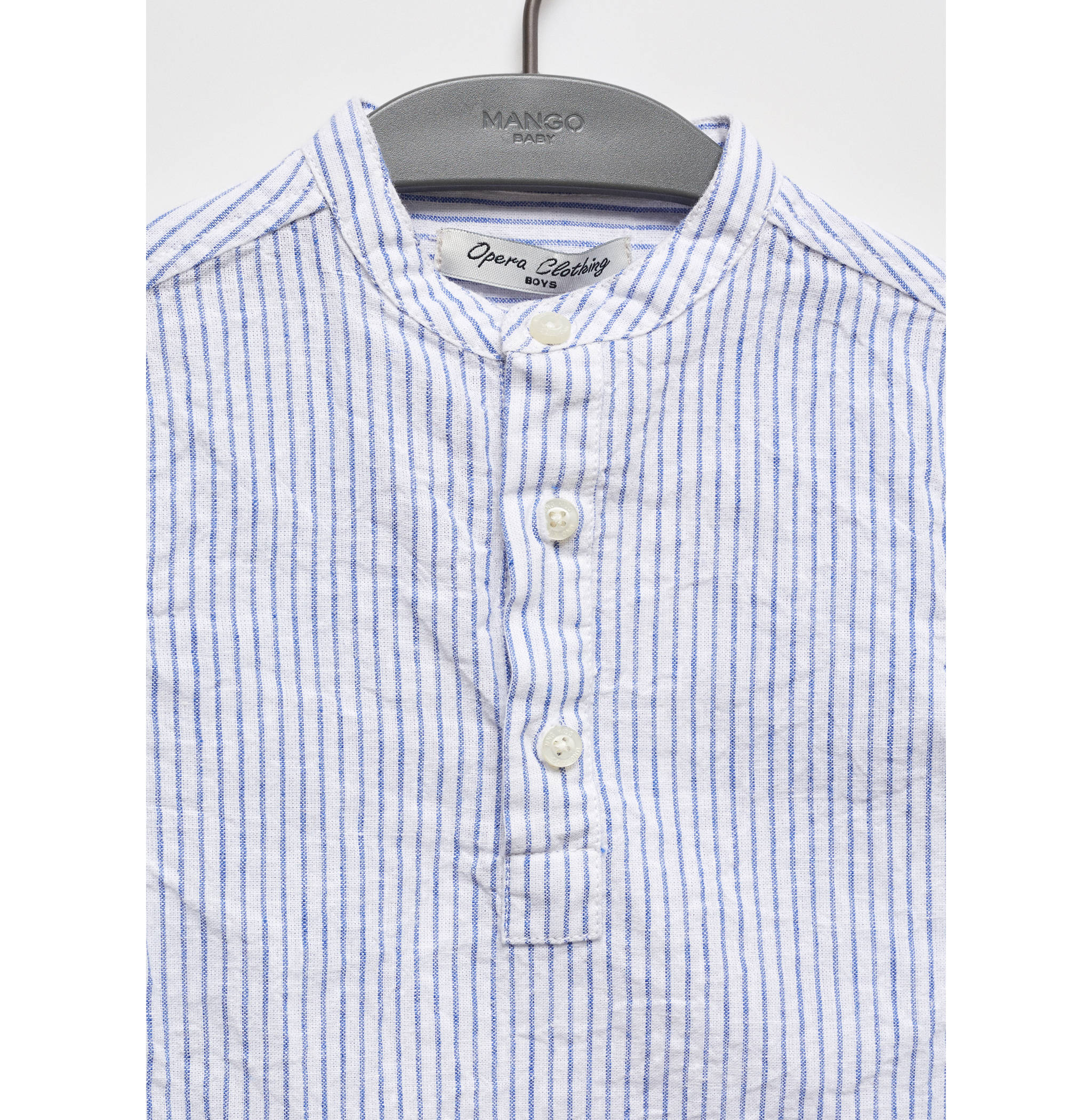 Chemise lin col mao rayures - Détail de l'article 8